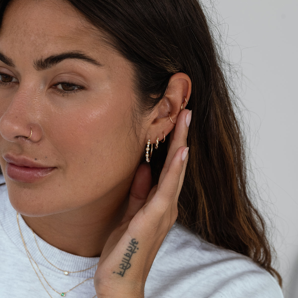 Starry Diamond Mini Hoops - 14K Gold Plated Tiny Hoop Earrings for Women, Dainty Everyday Jewelry Gift | Perfect for Work, Date Night & Special Occasions