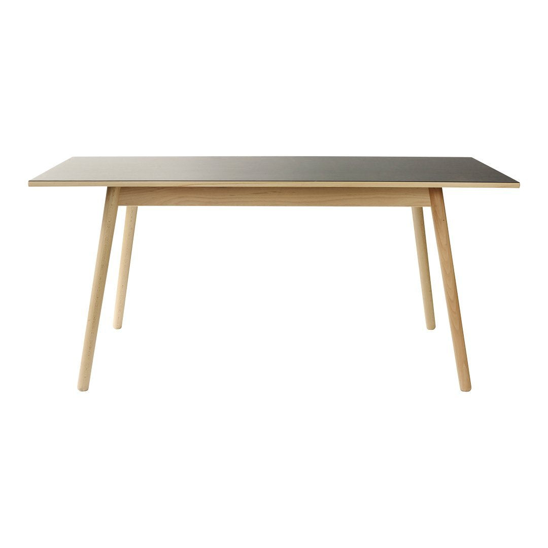 Modern C35B 6-Person Dining Table Set - Solid Wood Kitchen Table with 6 Chairs for Home, Restaurant, and Office Use