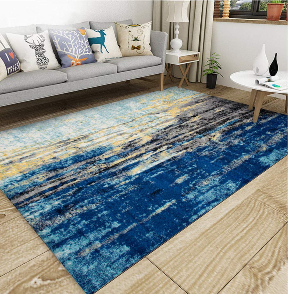 Modern Non-Slip Abstract Area Rugs 5x7.5ft (160x230cm) for Living Room - Indoor/Outdoor Floor Carpets with Skid Resistance | Perfect for Home Decor, Bedroom, Office & Patio