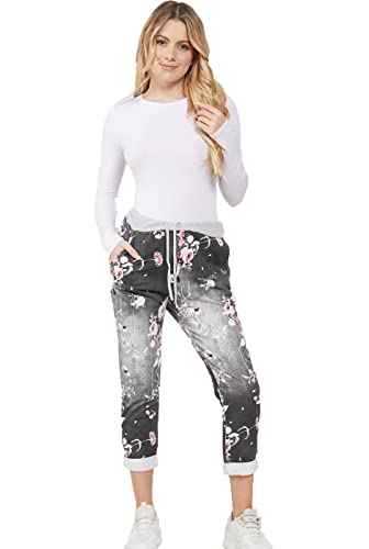 Black Denim Flora