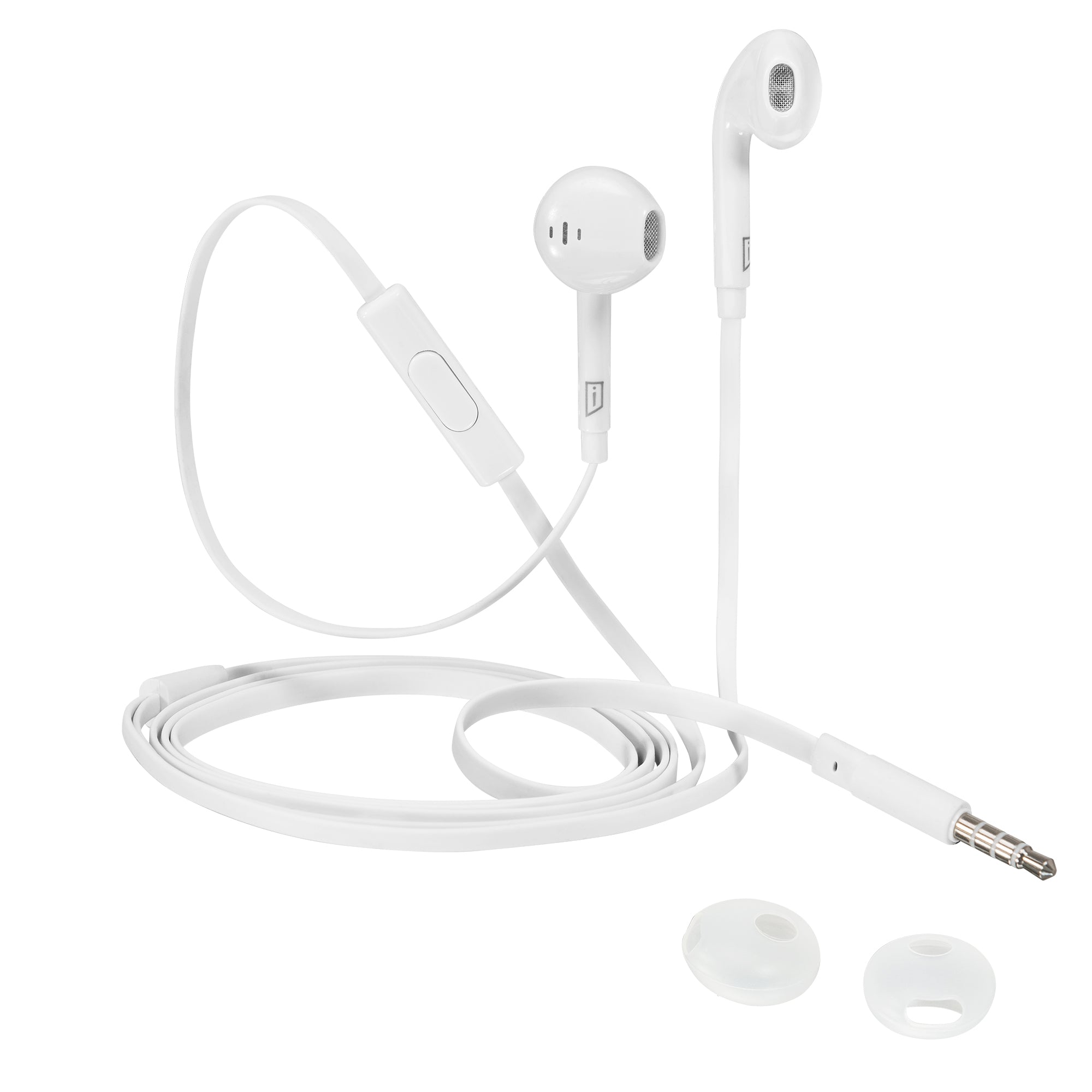 iStore Classic Fit Earbuds - Wireless Bluetooth Earphones with Noise Cancellation, 24H Playtime, HD Sound (White) - Perfect for Workouts, Commuting & Travel