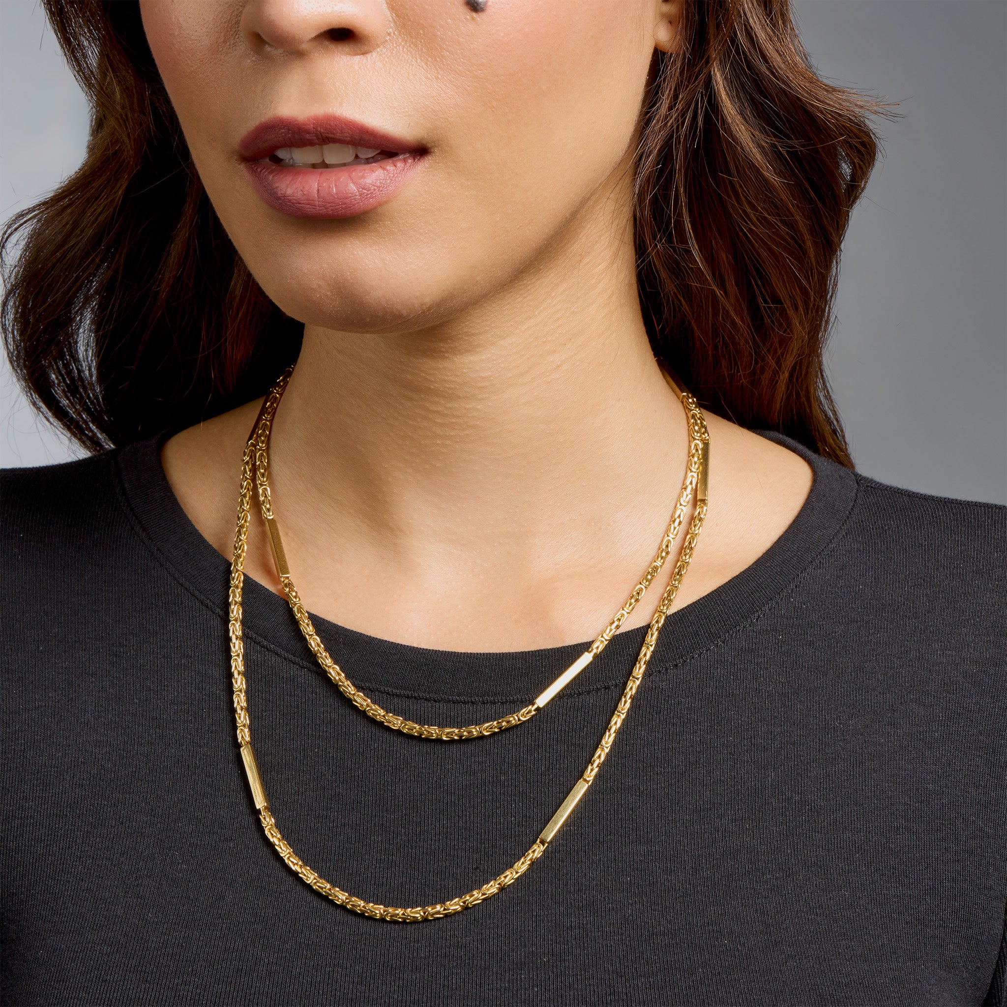 Chaumet Paris 18K Gold Long Chain Necklace for Women - Elegant Luxury Pendant Necklace Jewelry Gift for Her - Perfect for Weddings, Anniversaries & Special Occasions