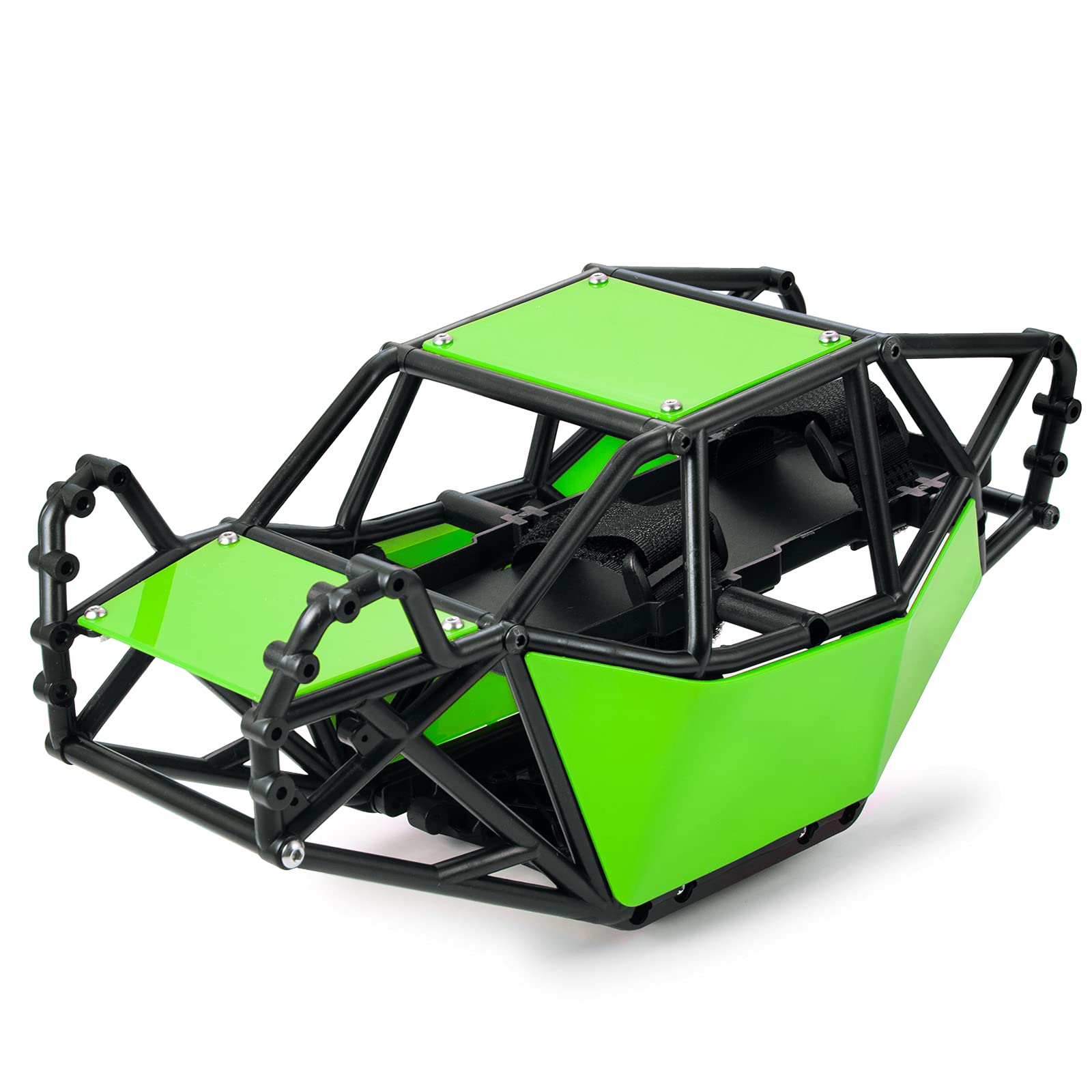 1/10 Axial SCX10 II 90046 RC Crawler Car Rock Buggy Body Shell - Durable Roll Cage & Green Exterior - Perfect for Off-Road Crawling & Trail Adventures