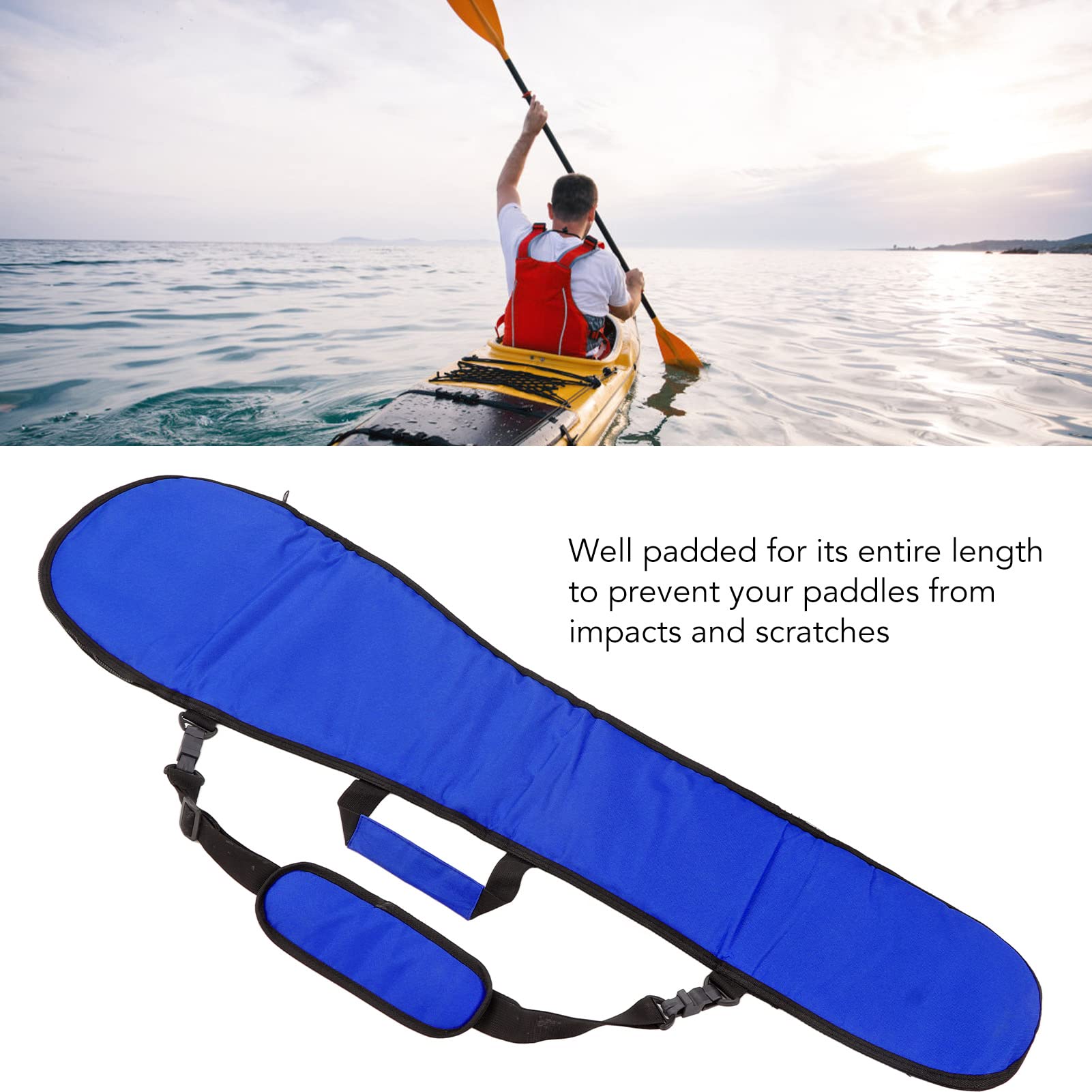 Alomejor Split Kayak Paddle Bag - Waterproof Canoe Paddle Storage Case with Shoulder Strap - Durable Kayaking Accessories for Transport & Protection - Perfect for Kayaking, Canoeing & Outdoor Adventures