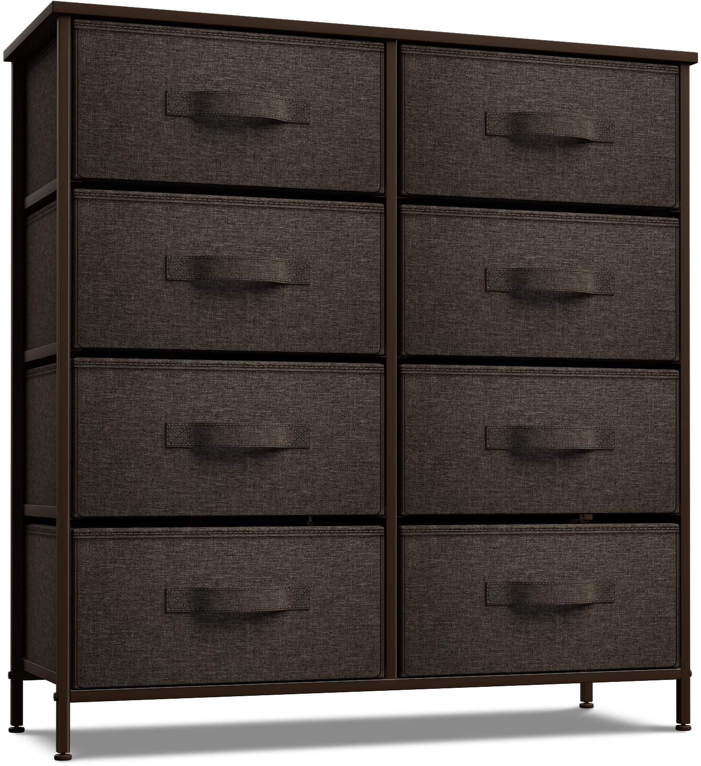 Sorbus 8-Drawer Dresser Organizer - Sturdy Steel Frame with Wood Top & Easy Pull Fabric Bins for Clothes Storage - Large Bedroom, Living Room, Nursery, Closet Organizer Furniture for Home Organization