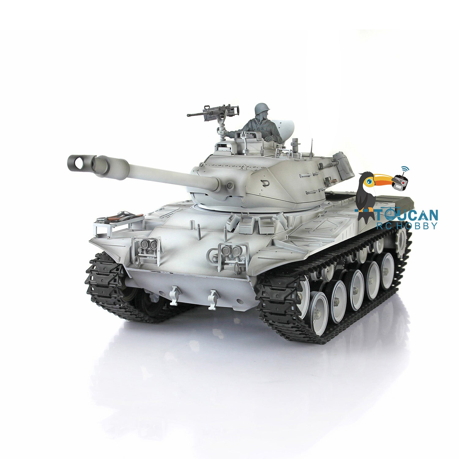 1/16 Henglong Upgraded 7.0 RC Tank Walker - USA Bulldog 3839 RTR Remote Control Tank with Smoking System, Steel Gearbox & Metal Tracks | Military Model Collection, Battle Simulation, Outdoor Play for Adults & Kids