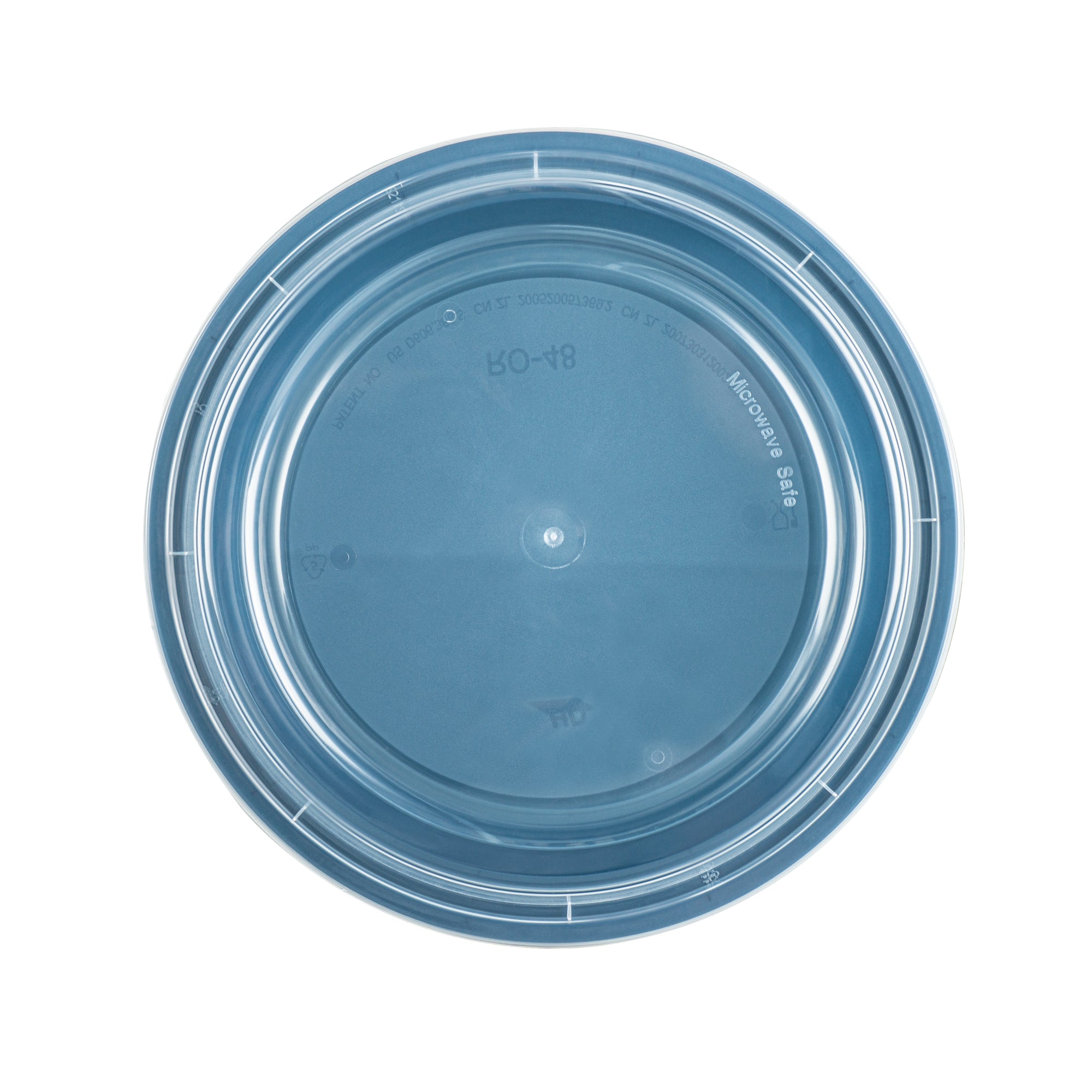48oz Midnight Blue Plastic Food Storage Containers with Clear Lids - 9x9x1.75 Inches, Microwave Safe, 100-Pack - Perfect for Meal Prep, Takeout, Leftovers & Restaurant Bulk Storage