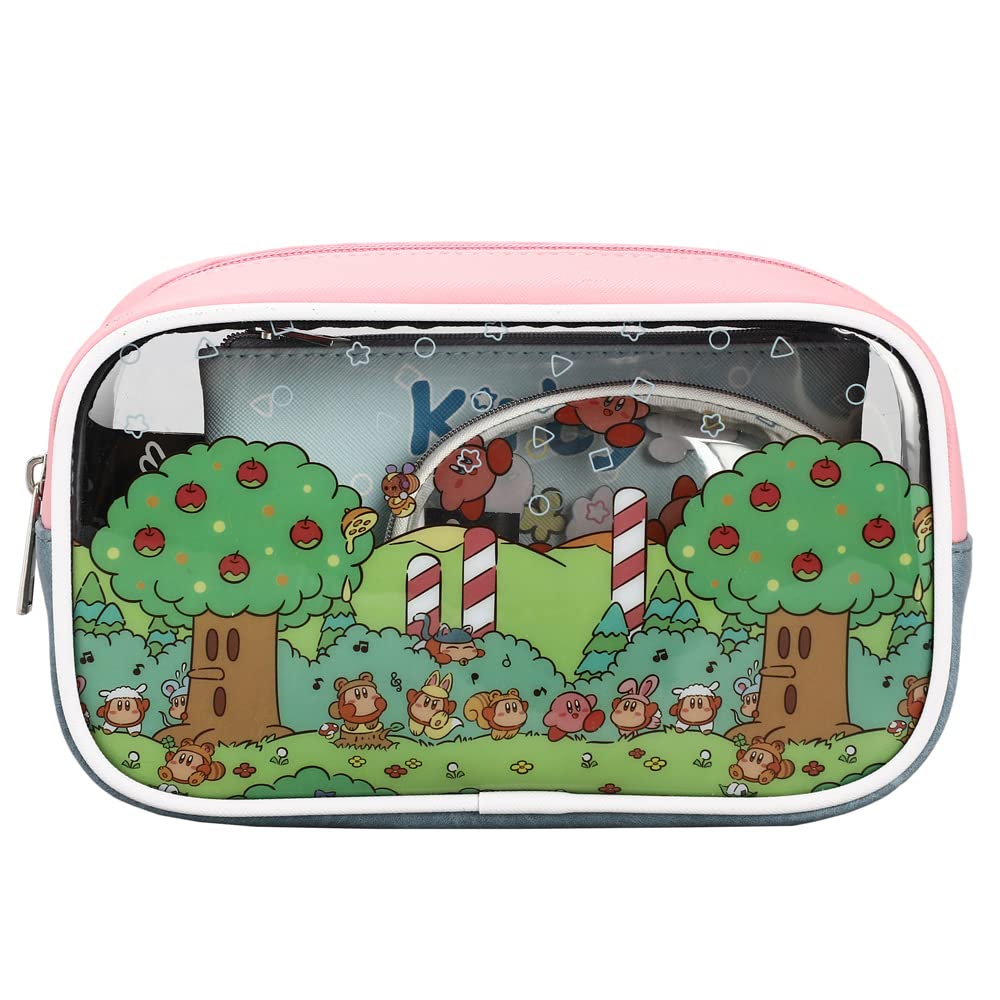 Bioworld Kirby Travel Toiletry 3-Piece Set - Cute Cosmetic Bag, Hanging Organizer & Pouch for Women | Perfect for Vacation, Business Trips & Gym Essentials