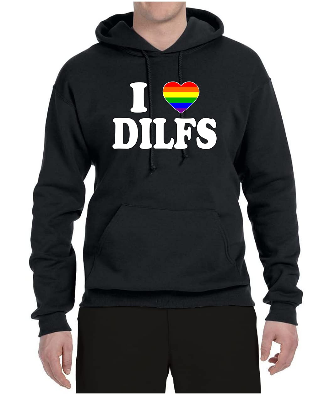 Wild Bobby Gay Pride I Love Hot Moms LGBT Unisex Graphic Hoodie - LGBTQ+ Apparel for Pride Month, Gay Rights Support & Casual Wear