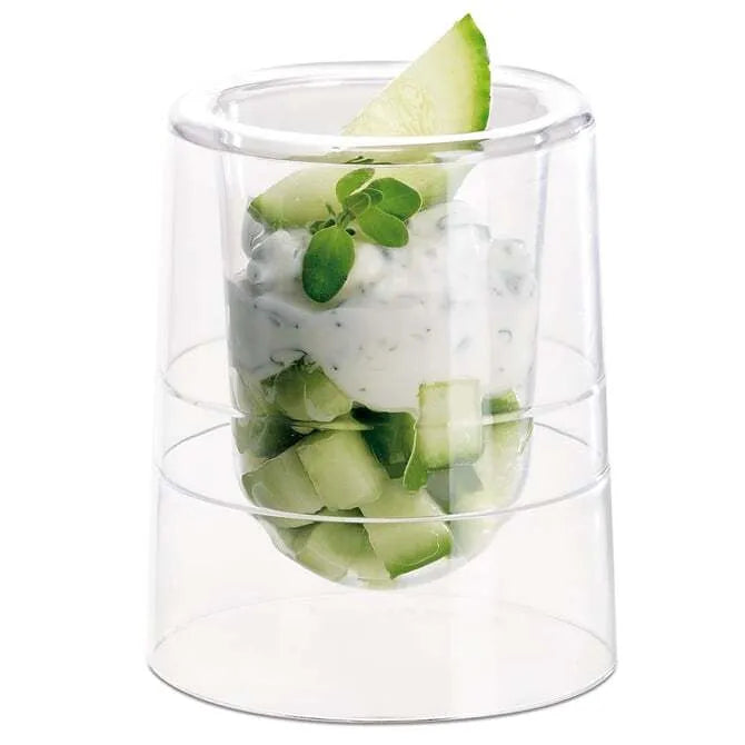 Premium Comatec Double Wall Aperitif Glasses - 2.5oz Set of 200 - Elegant Cocktail, Wine & Dessert Serving Glasses for Parties, Weddings & Restaurants