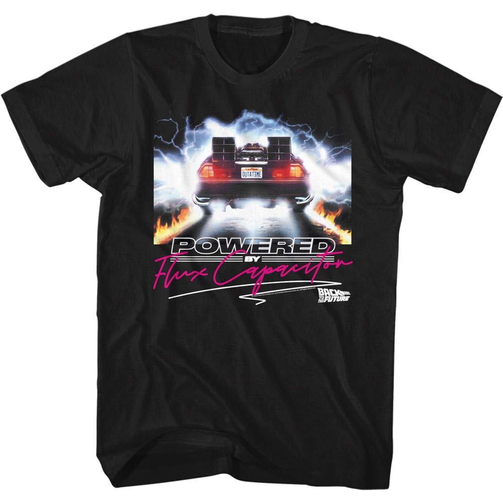 Back to The Future Men's Flux-Powered Graphic T-Shirt - Retro Sci-Fi Movie Fan Apparel for Casual Wear & Pop Culture Events