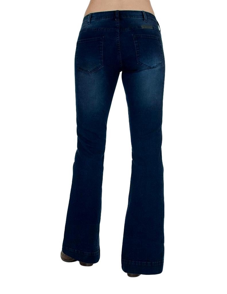 Cowgirl Tuff Women's Dark Wash Denim Jeans - Indigo Size 31L - Perfect for Western Rides, Ranch Work & Casual Outfits