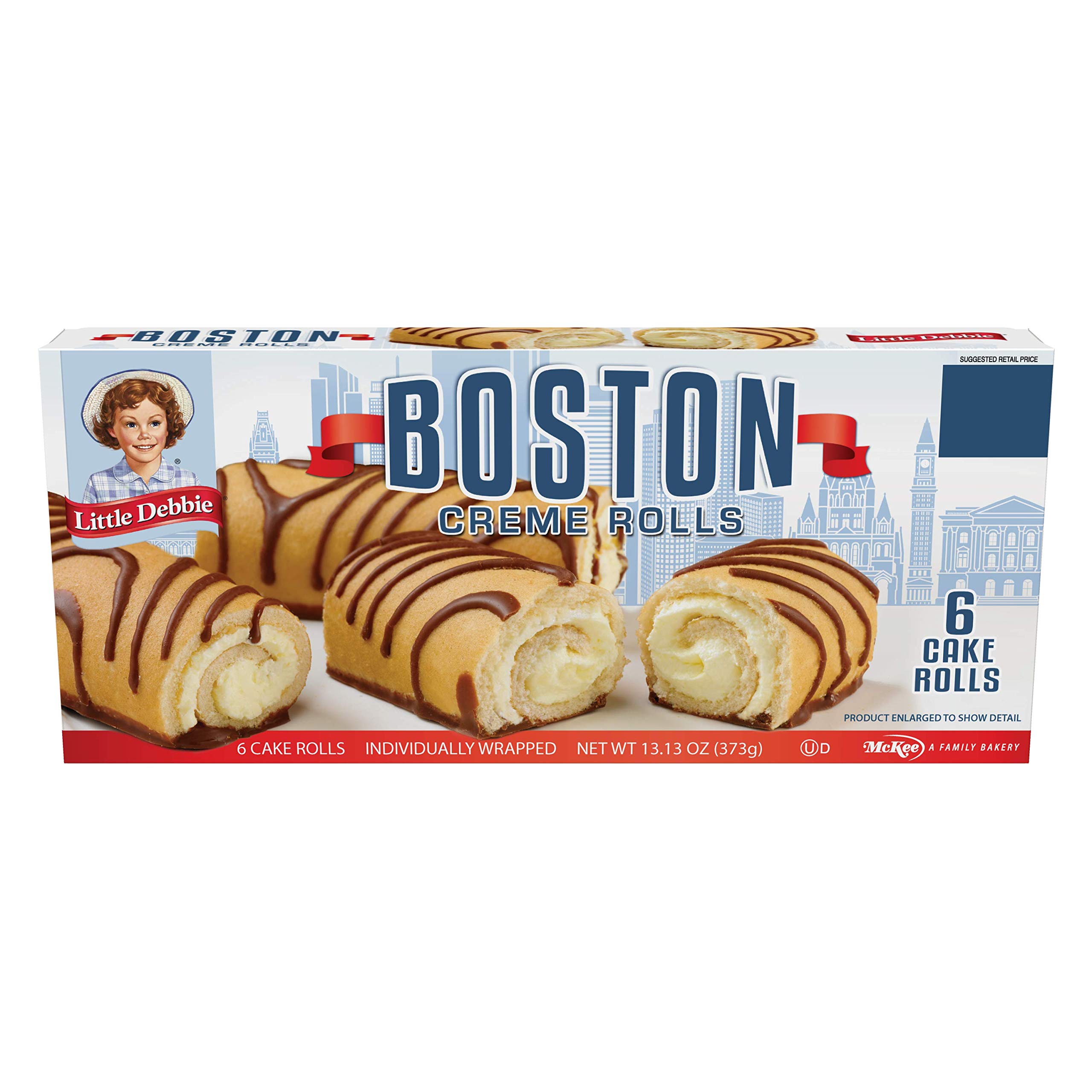 Little Debbie Cake Roll Variety Pack - 5 Piece Assortment with Zebra, Swiss, Strawberry Shortcake & Boston Creme Rolls | Delicious Snack Cakes for Lunch Boxes, Office Treats & Family Desserts
