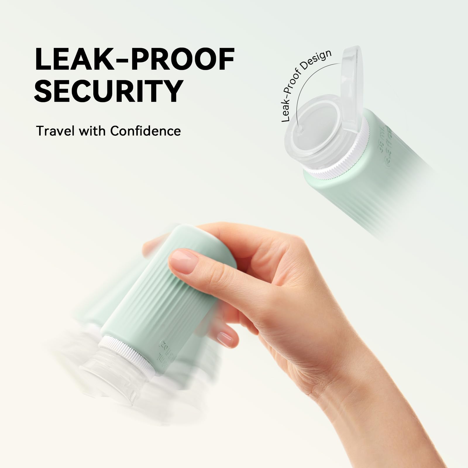 20-Piece Leak-Proof Silicone Travel Bottles Set - TSA Approved Ultrasonic Craft Toiletry Containers for Shampoo, Conditioner & Lotion | Perfect for Vacation Essentials, Air Travel & Camping Accessories (20 Pcs/V3)