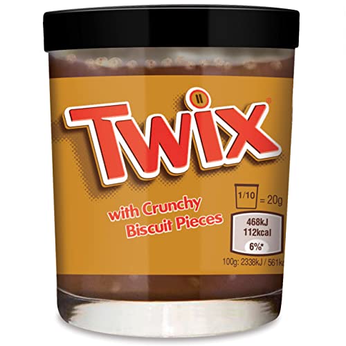 Twix Chocolate Spread 200g Jar (Pack of 5) - Creamy Caramel Cookie Spread for Toast, Pancakes & Desserts - Bulk Wholesale Snacks with Worldwide Shipping