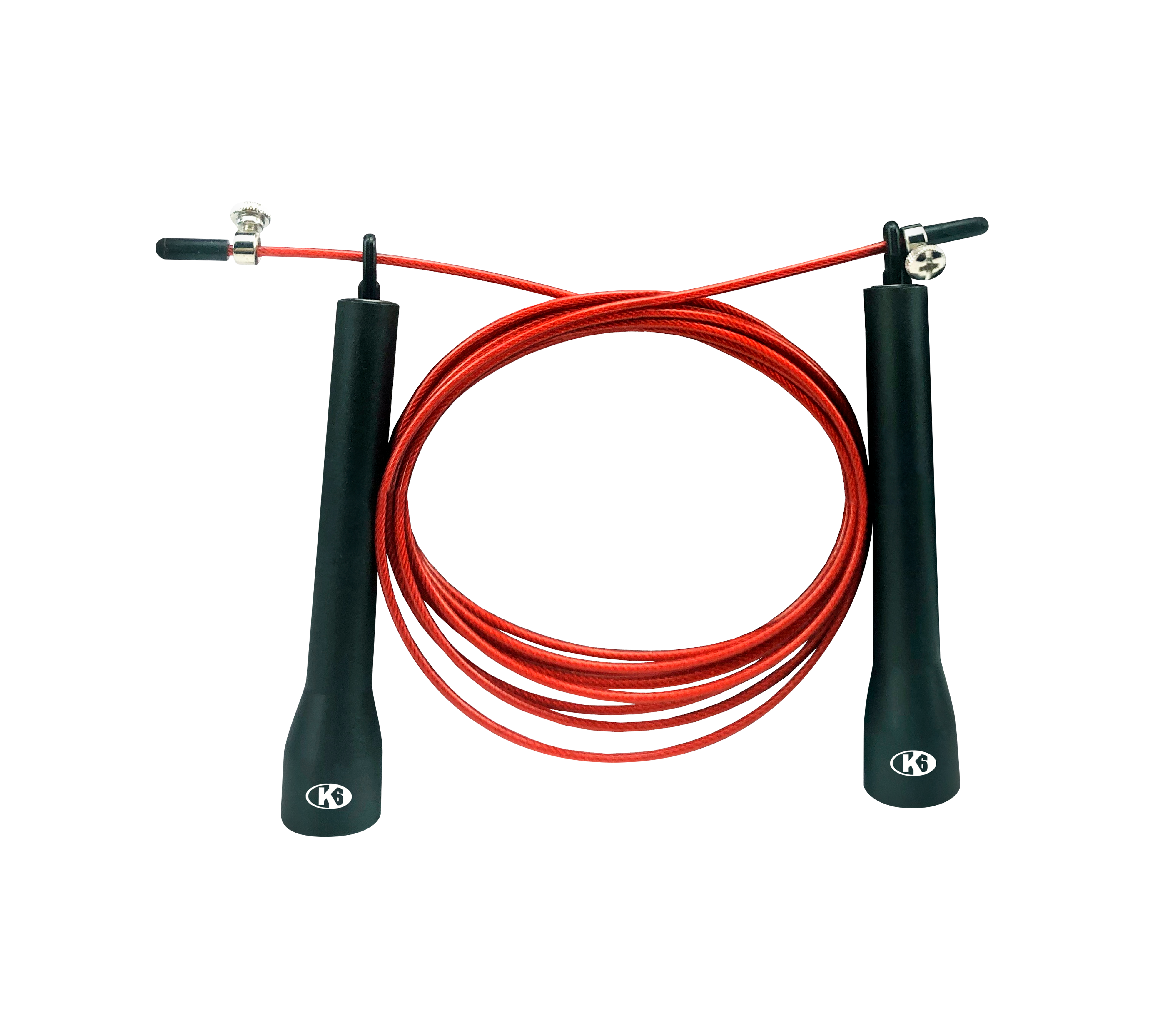 Apollo IV Adjustable Jump Rope - Black/Red K6 - Perfect for Home Workouts, Gym Training & Outdoor Fitness Activities