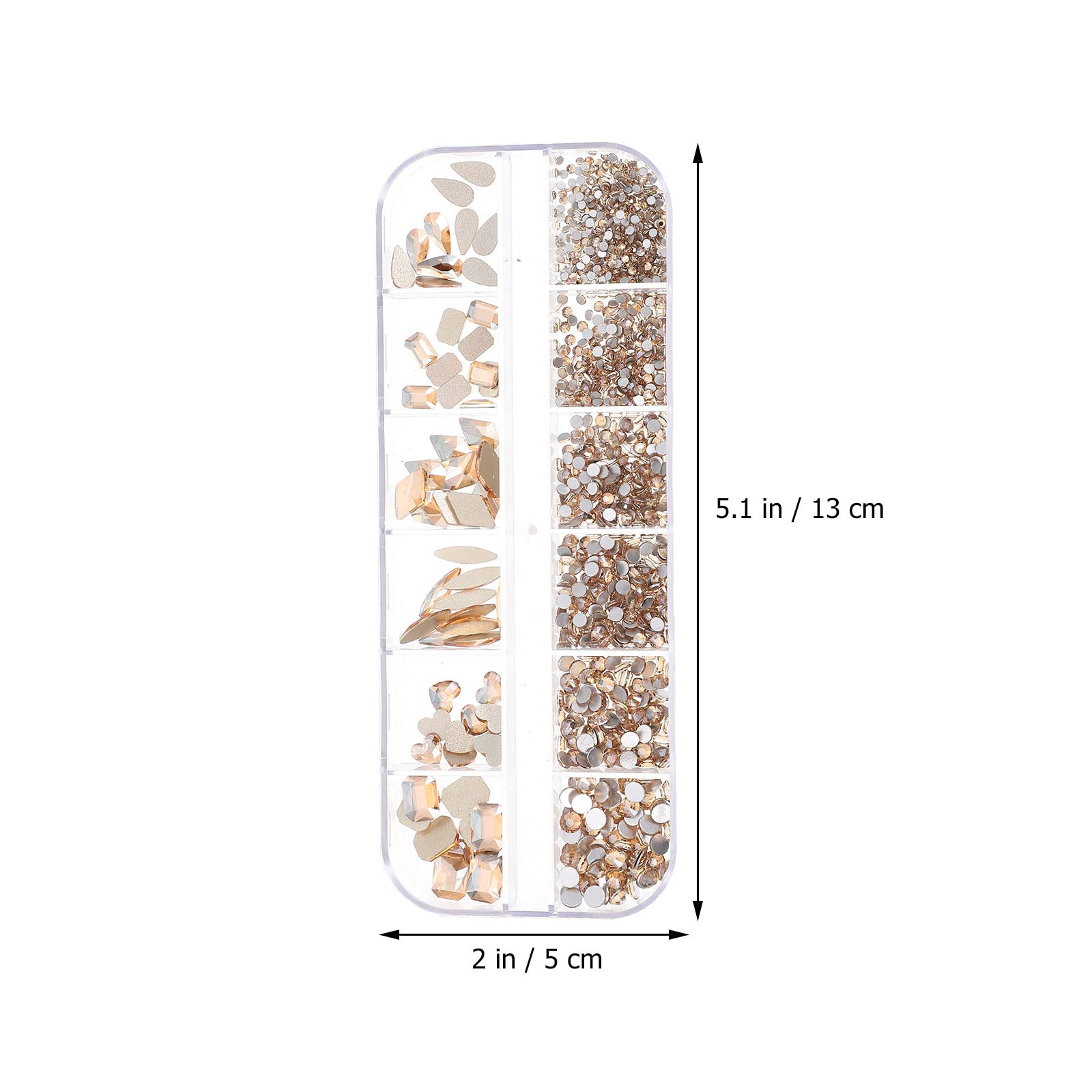 Minkissy 1 Box Flatback Rhinestones for Nails - 1000pcs Crystal Nail Gems, Nail Art Decorations & Manicure Accessories - Perfect for DIY Nail Designs, Wedding, Party & Salon Use
