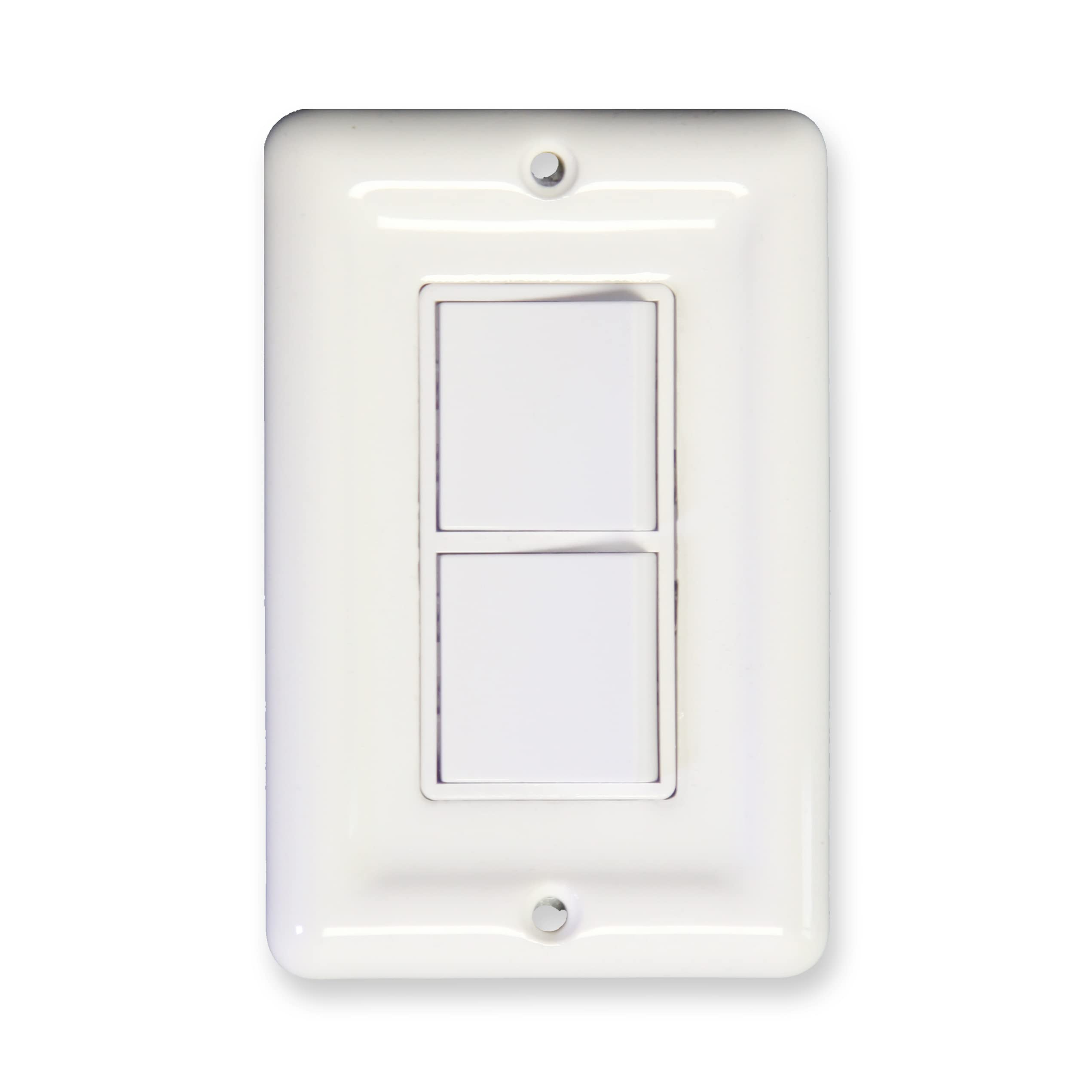 White Ceramic Switch Plate Covers - Rocker Style Wall Plates for Home Decor & Electrical Safety - Perfect for Living Room, Bedroom & Kitchen Upgrades