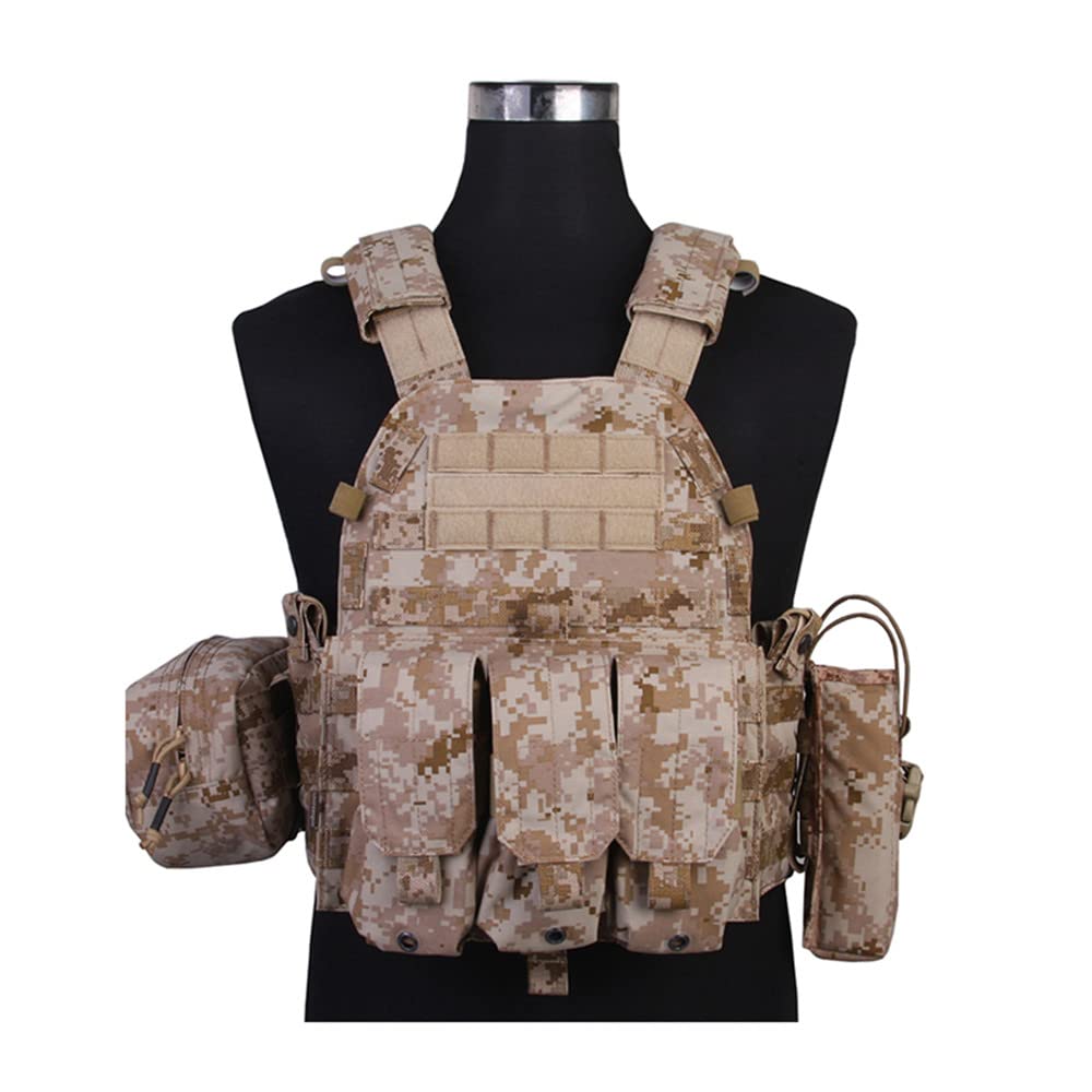 Emerson Gear LBT6094A Tactical Vest for Airsoft & Paintball - Radio Pouch, Triple Mag Pouch, Dump Pouch - Perfect for Military Simulation, Outdoor Training & Airsoft Games