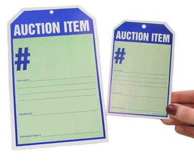 50-Pack Auction Item Display Tags - 2 Sizes for Collectibles, Garage Sales & Retail Merchandise Organization