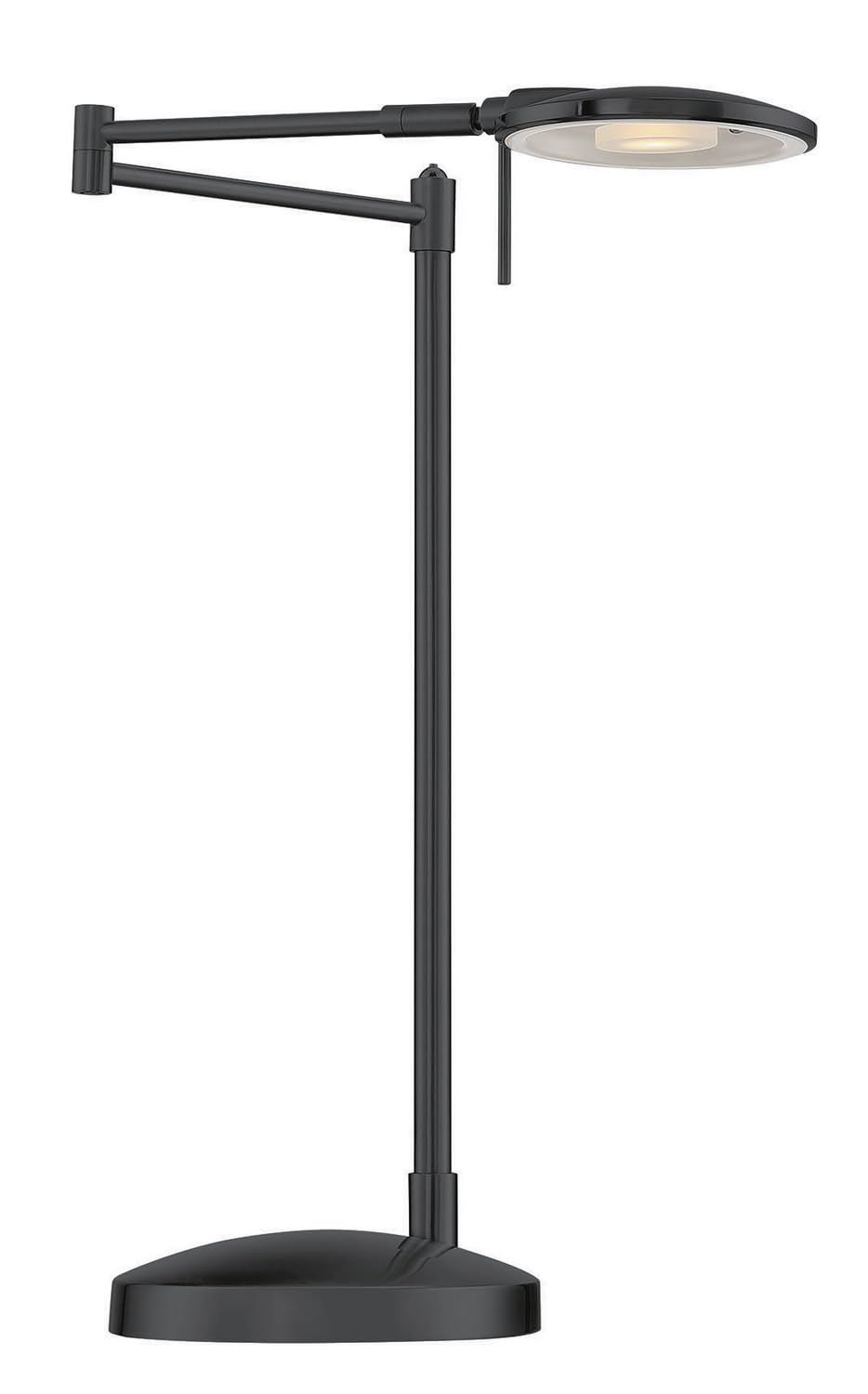 Vintage Style 18-Inch Black Desk Lamp - 10W LED Portable Light for Home Office, Study, Reading & Museum Display - Energy Efficient & Adjustable