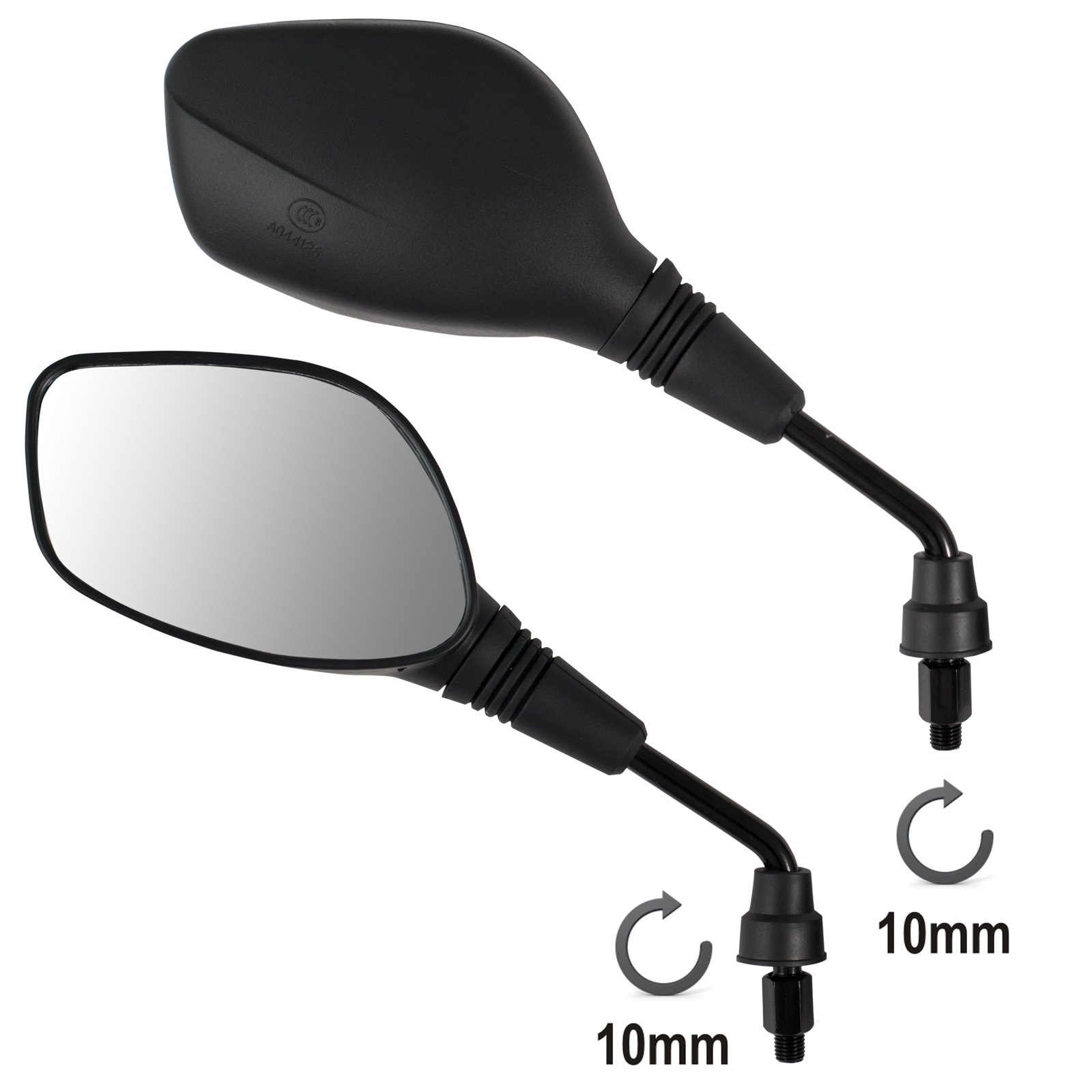Universal M10 Motorcycle Rearview Mirrors - Adjustable Handlebar Mirrors for Scooters, Mopeds & Bikes - Enhanced Safety for Urban Commuting & Road Trips