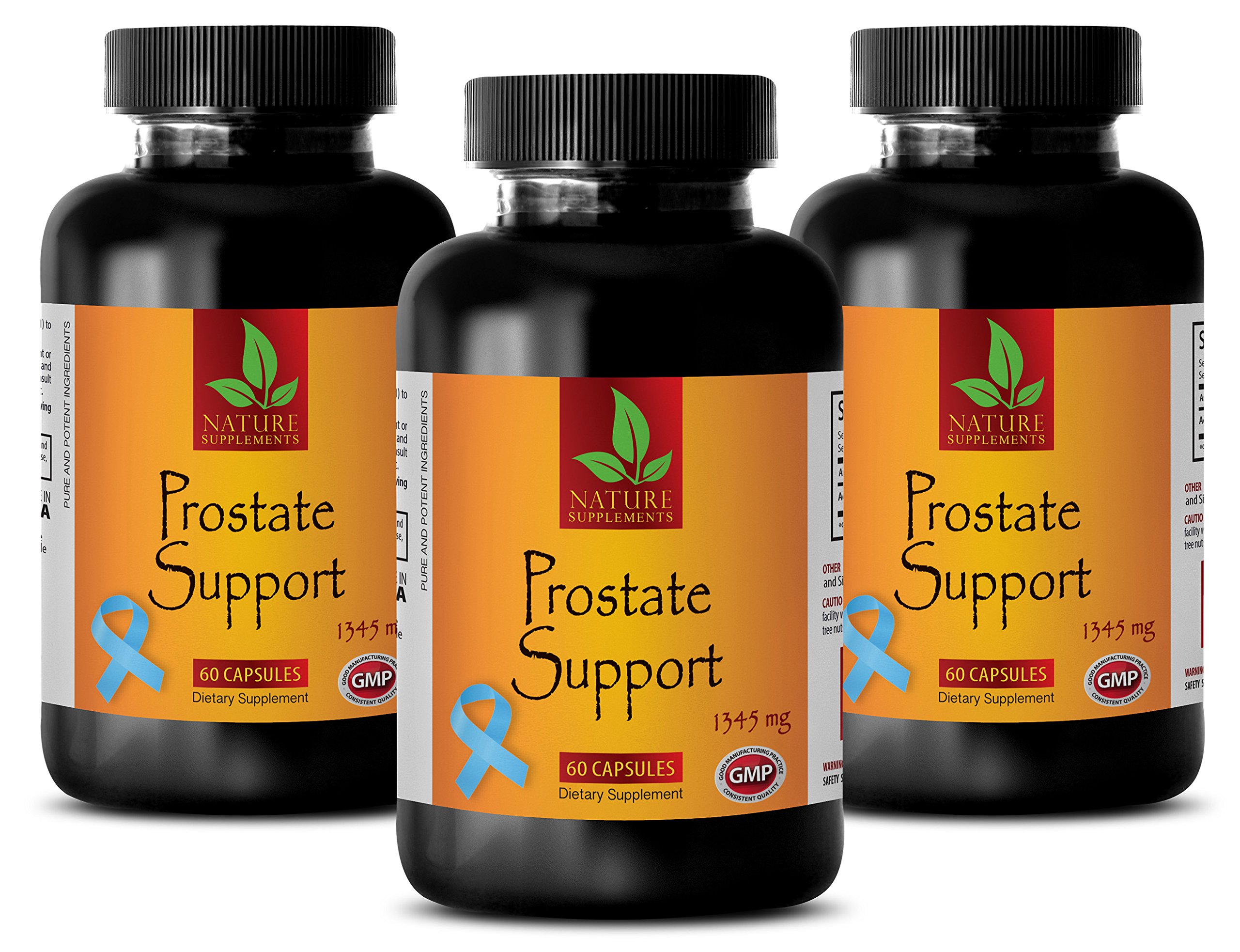 Immune & Prostate Support Supplement 1345MG - 180 Capsules (3 Bottles) for Men's Health - Promotes Urinary & Immune Function - Ideal for Daily Wellness & Active Lifestyle