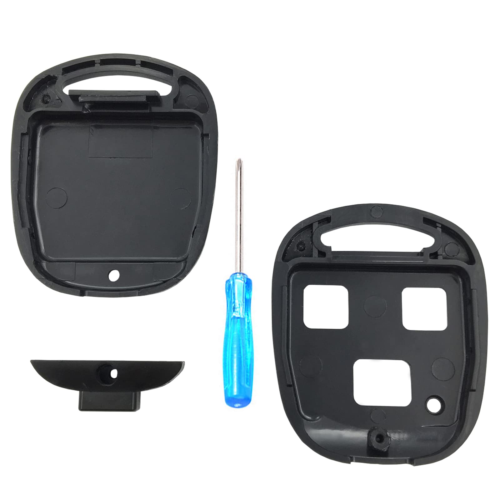Lexus Toyota Key Fob Replacement Shell Case - Black Keyless Entry Remote Housing with Screwdriver (1 Pack) | Perfect for Damaged or Worn Key Fob Repair, Car Key Replacement & DIY Projects