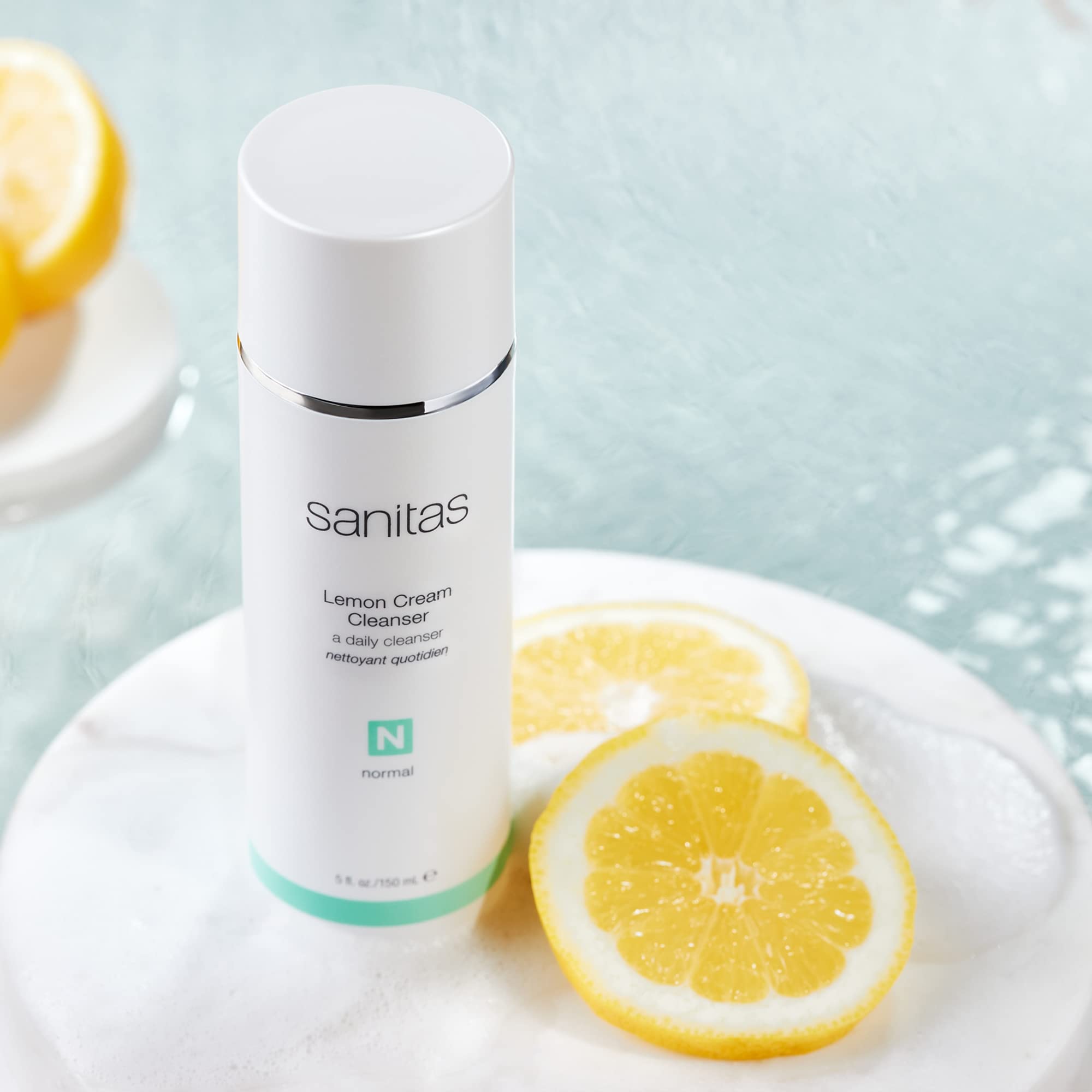 Sanitas Skincare Lemon Cream Cleanser with Vitamin C & E - Hydrating Face Wash with Jojoba Oil for Glowing Skin - 5 oz | Perfect for Morning & Night Skincare Routine