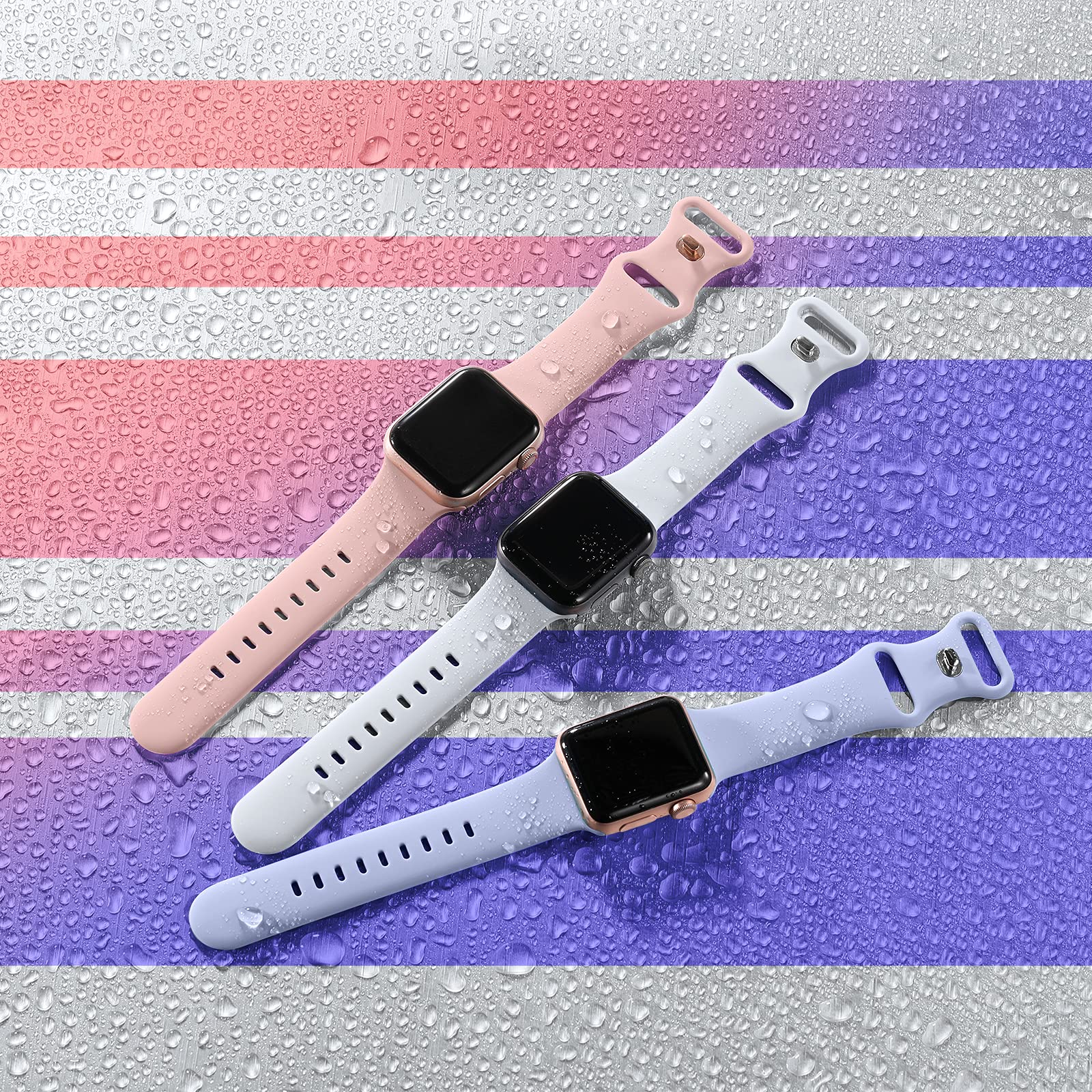 Maledan Compatible Apple Watch Bands 40mm 41mm 38mm 42mm - Sport Replacement Strap for Apple Watch SE Series 10 9 8 7 6 5 4 3 Ultra 2 - Waterproof Breathable Wristband for Women & Men - Perfect for Gym, Running, Swimming & Daily Wear