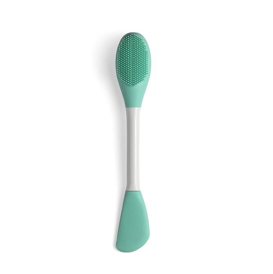 Giffy® Double-Ended Silicone Face Mask Brush - Professional Facial Cleansing & Exfoliating Tool for Clay Masks, Creams & Moisturizers | Soft Bristle Applicator for Skincare & Body Lotion (6.5 Inch) | Perfect for Spa, Home Facial & Self-Care Routine
