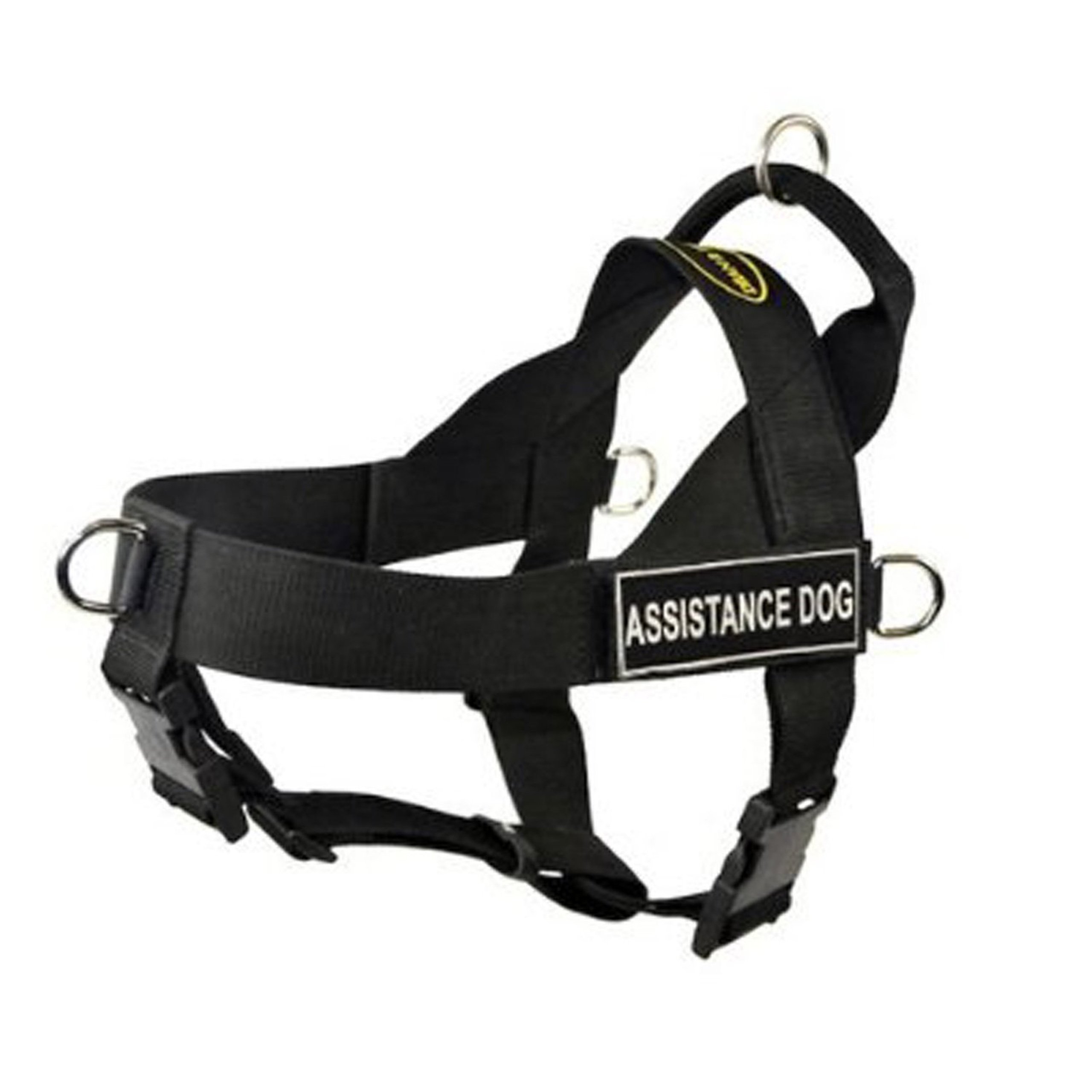 Dean & Tyler DT Universal No Pull Dog Harness for Small Dogs - XS Size, Fits 53cm to 64cm Girth - Black - Perfect for Assistance Dogs, Training & Daily Walks