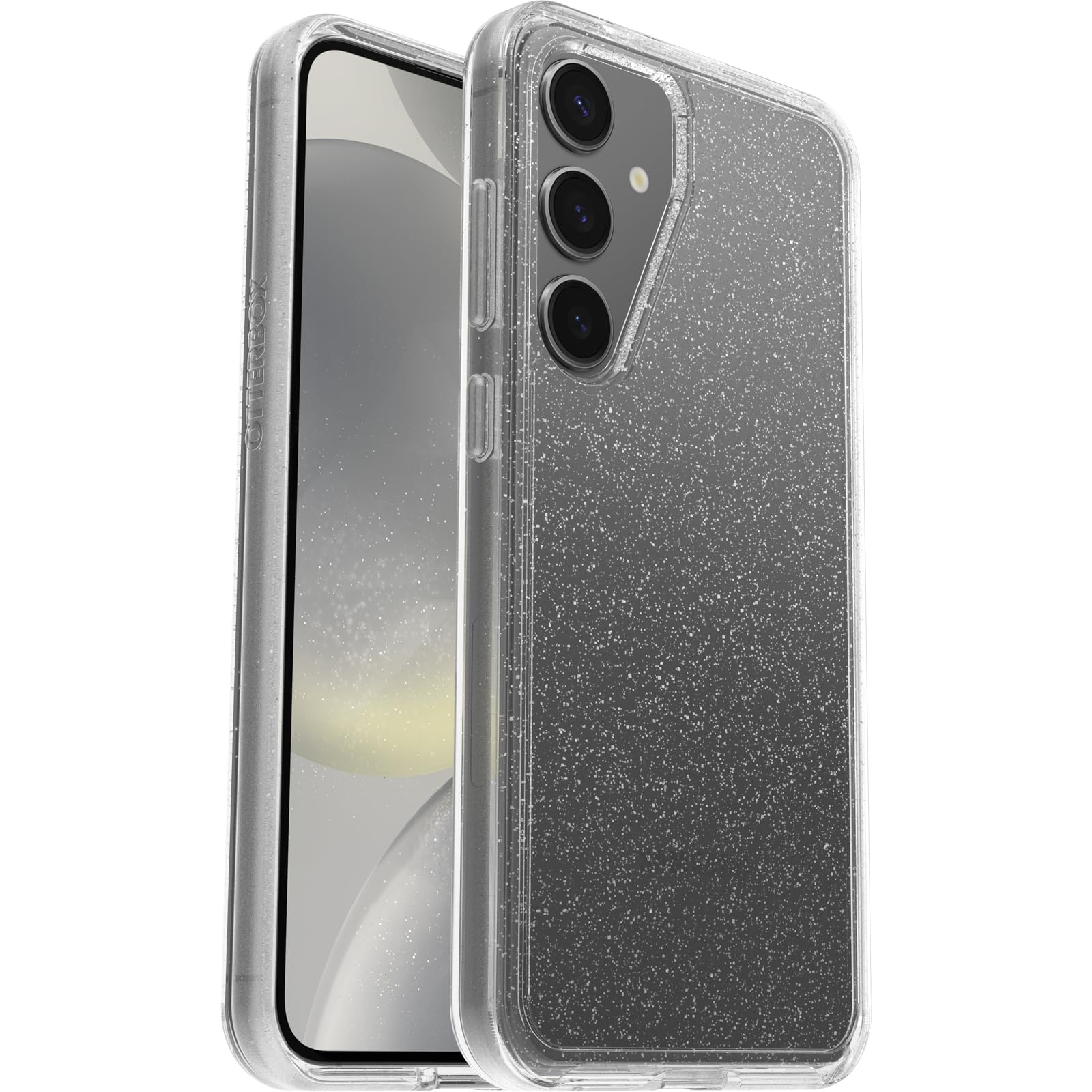 OtterBox Samsung Galaxy S24+ Symmetry Series Clear Case with Glitter - Ultra Slim Protective Cover | Wireless Charging Compatible | Raised Edges for Camera & Screen Protection | Perfect for Everyday Use, Work & Travel