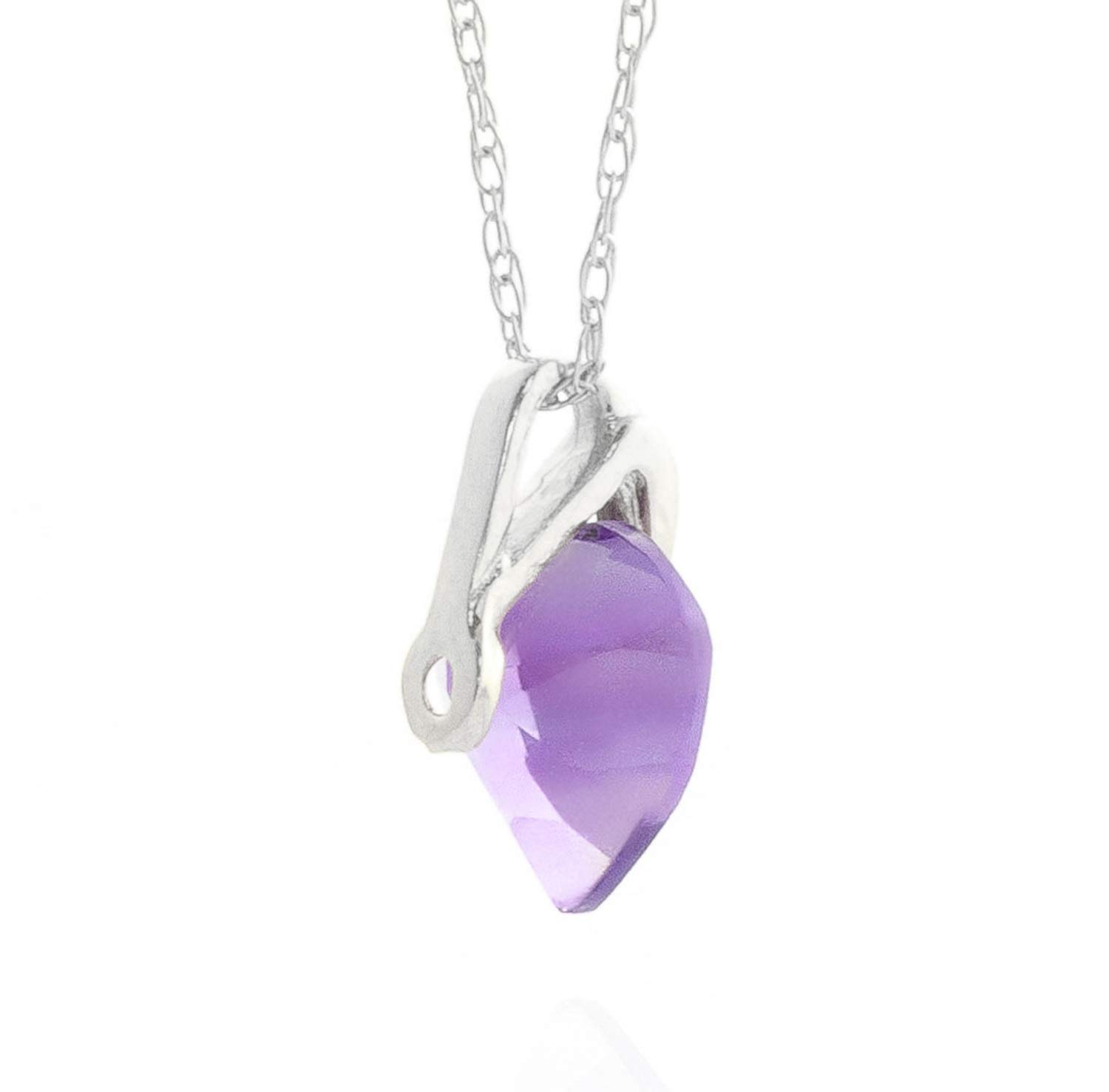 14K Solid Gold Necklace with Natural Amethyst - Elegant Galaxy Gold GG Jewelry for Women | Perfect Gift for Birthday, Anniversary & Valentine's Day