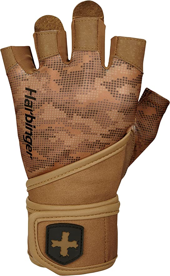 Harbinger Unisex Pro WristWrap Gloves 2.0 - Weightlifting & Cross Training Wrist Support for Gym, Powerlifting & Fitness Workouts