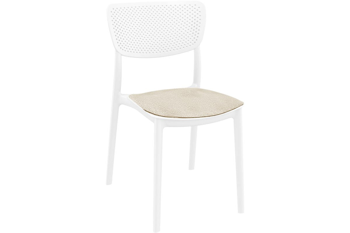 Stackable Lucy Dining Chair - Indoor/Outdoor Use for Restaurants, Cafes, and Home Patios | Durable & Stylish Seating Solution