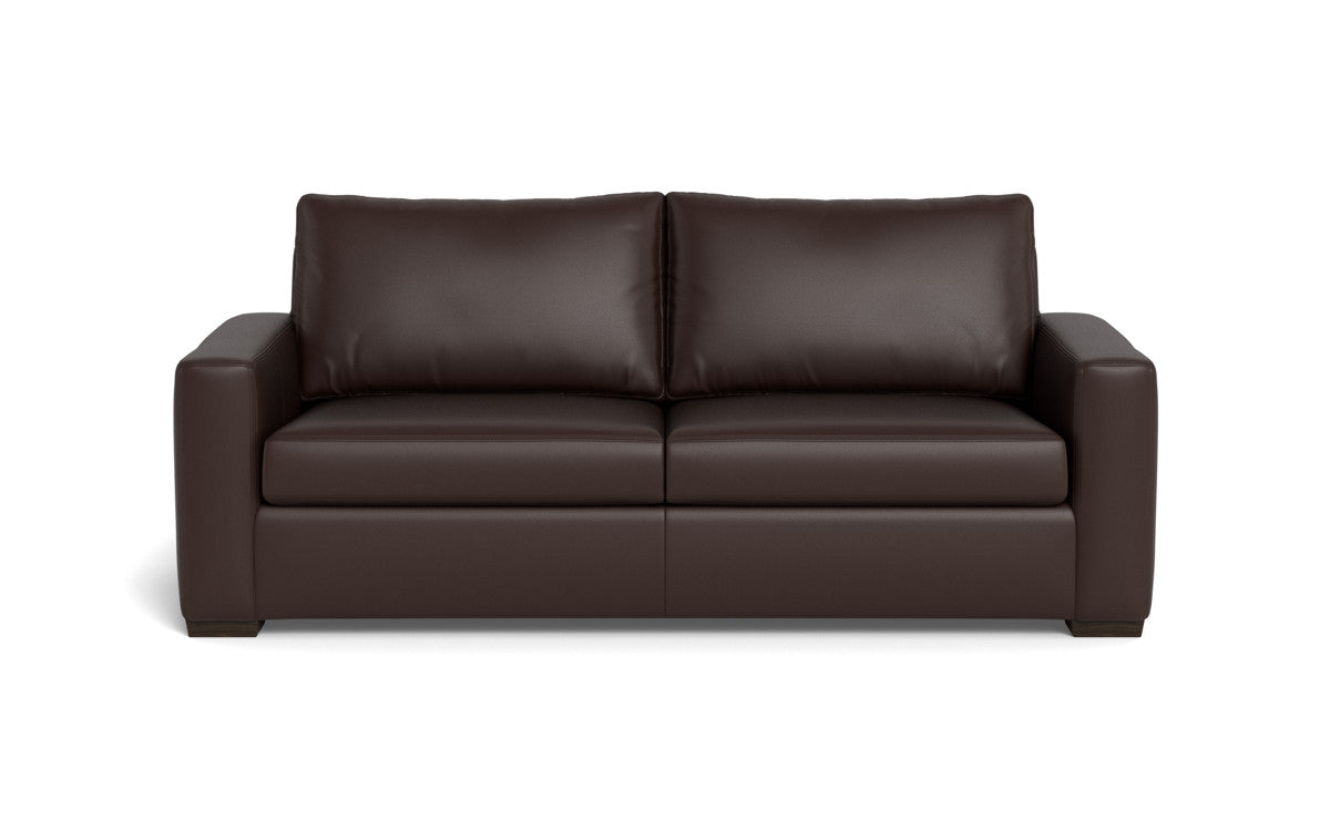 Mas Mesa 88 Deep Leather Sofa - Genuine Leather Sectional Couch for Living Room, Modern Comfortable Recliner Sofa Set with Soft Cushions - Perfect for Family Gatherings, Movie Nights & Lounge Relaxation