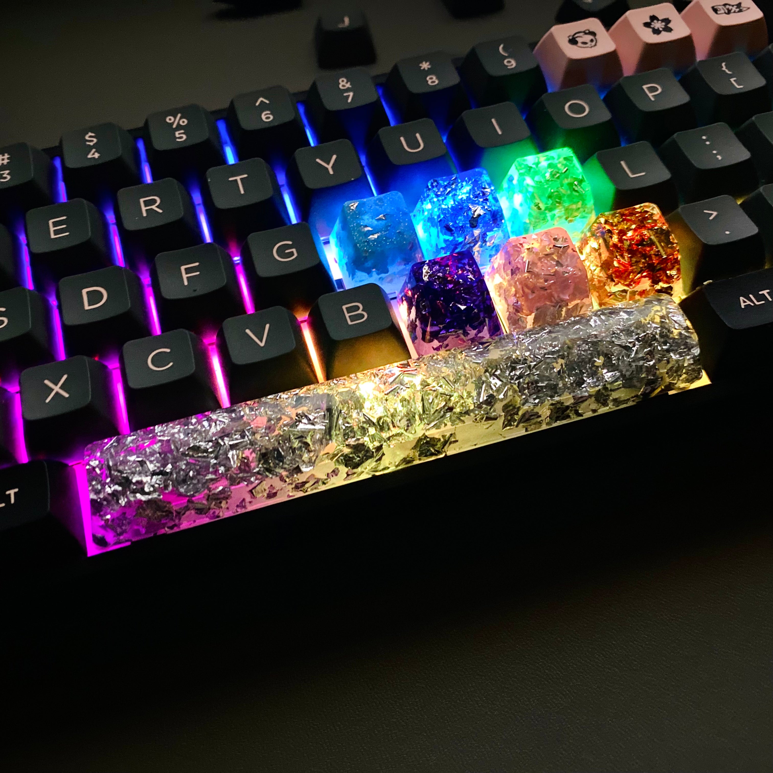 Handmade Resin Artisan Keycaps for Mechanical Keyboards - Unique Custom Keycaps for Typing Enthusiasts & Gamers - Perfect for Gaming, Office & Home Decor