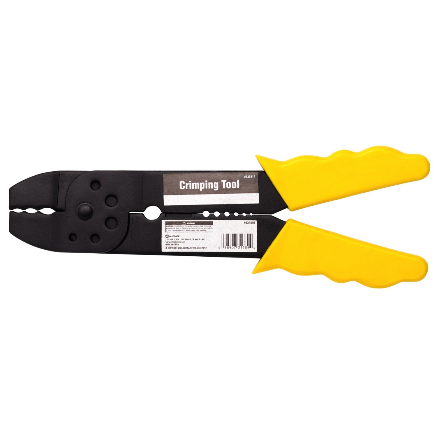 836416 8-Inch Professional Crimping Tool for Electrical Wiring, Automotive, and DIY Projects - Heavy Duty Wire Crimper for Secure Connections