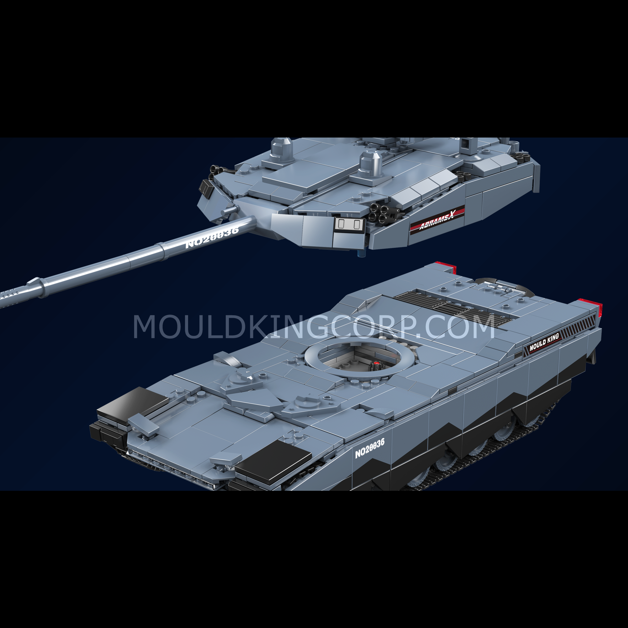 Mould King 20036 Abrams X Tank Model Building Set - 1,192 Piece Military Vehicle Toy for Adults & Teens | Perfect for Collectors, Display & STEM Learning Activities