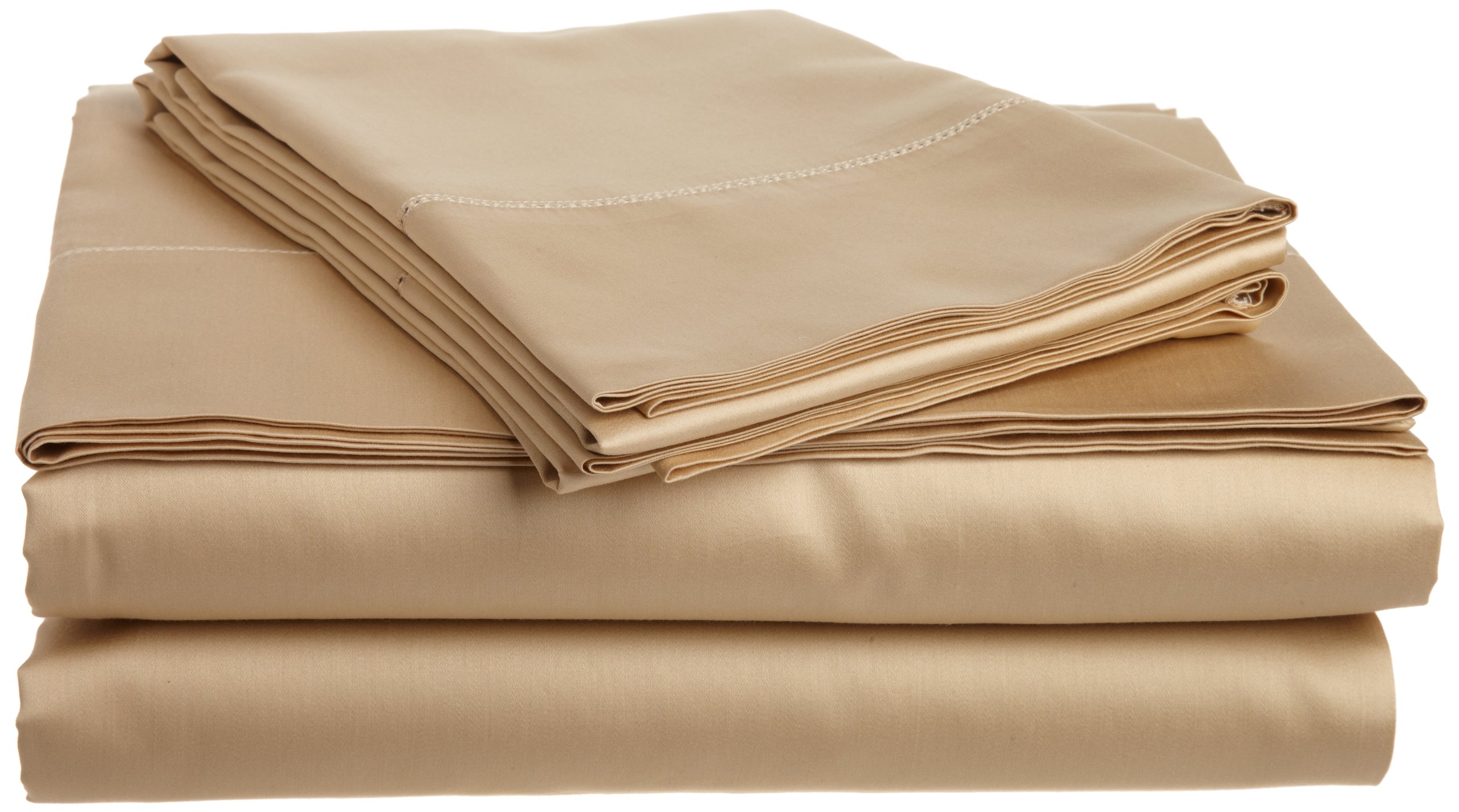 Premium 300 Thread Count Egyptian Cotton Sateen King Sheet Set - Honey Beige | Ultra Soft & Breathable Bedding | Perfect for Luxury Hotels, Master Bedrooms & Cozy Home Decor
