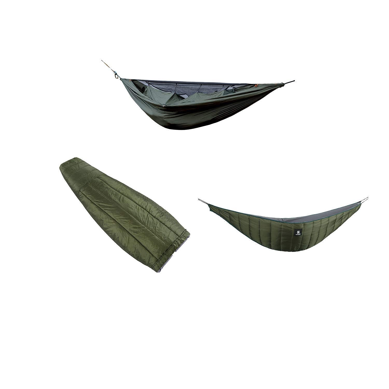 OneTigris KOMPOUND Camping Hammock with Night Protector Underquilt & Featherlite Sleeping Quilt - Lightweight Portable Outdoor Gear for Backpacking, Hiking and Camping Adventures