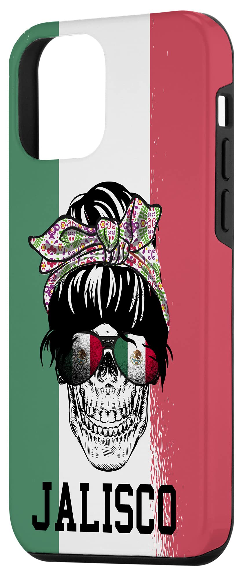 iPhone 12 Mini Case with Mexican Skull Flag Design - Durable Protective Phone Cover for iPhone 12 Mini - Perfect for Day of the Dead Celebrations, Mexican Culture Enthusiasts, and Unique Style Lovers
