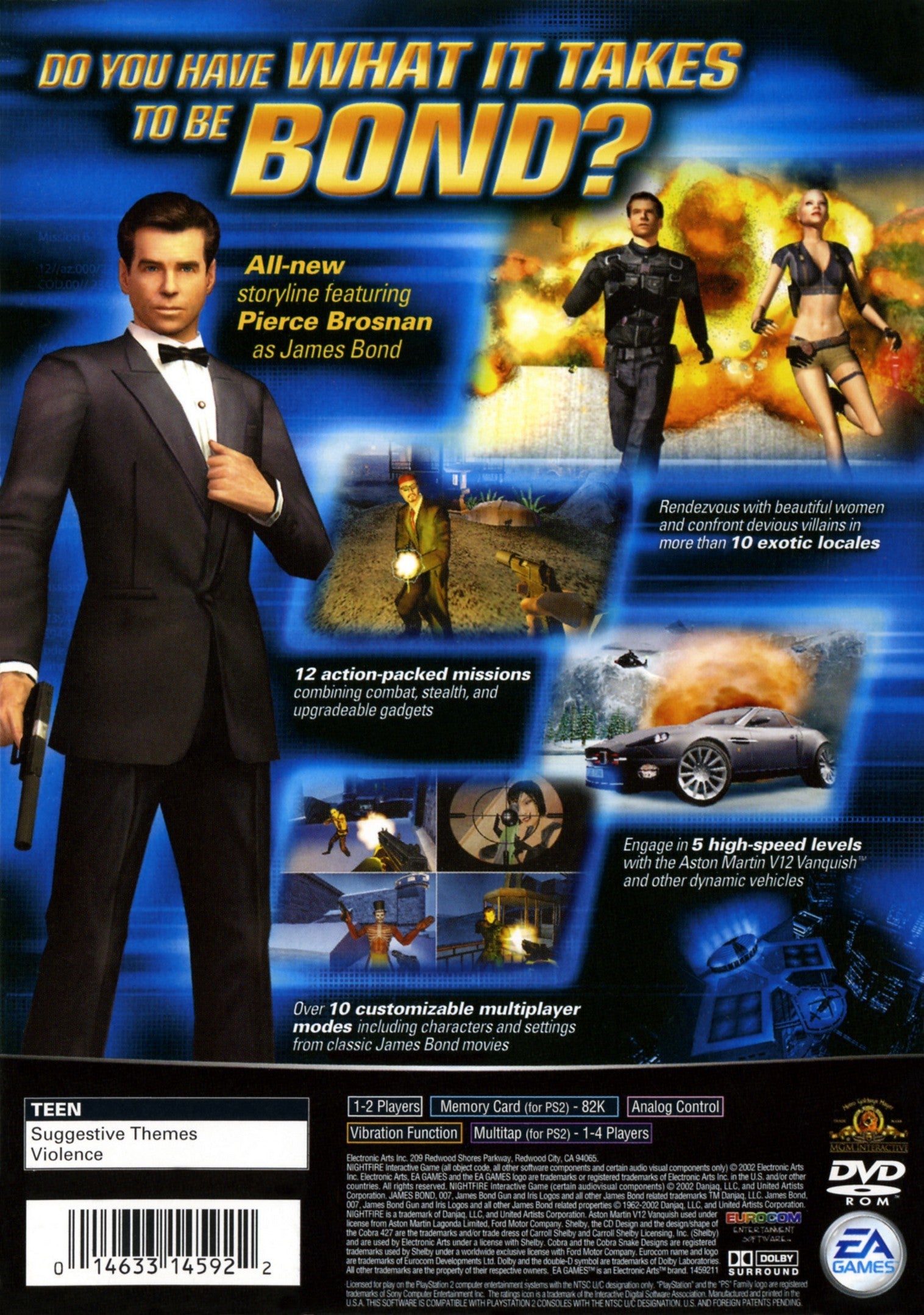 Used 007 Nightfire PS2 Video Game - James Bond Action Adventure for PlayStation 2 | Perfect for Retro Gaming & Collectors