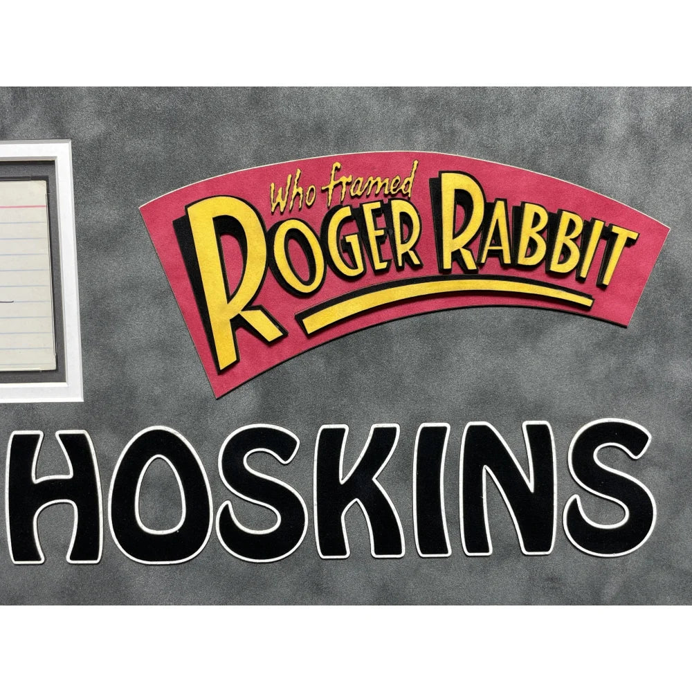 Bob Hoskins Autographed Who Framed Roger Rabbit Original Storyboard Drawing - Framed with PSA/DNA COA - Perfect for Movie Memorabilia Collectors & Disney Fans