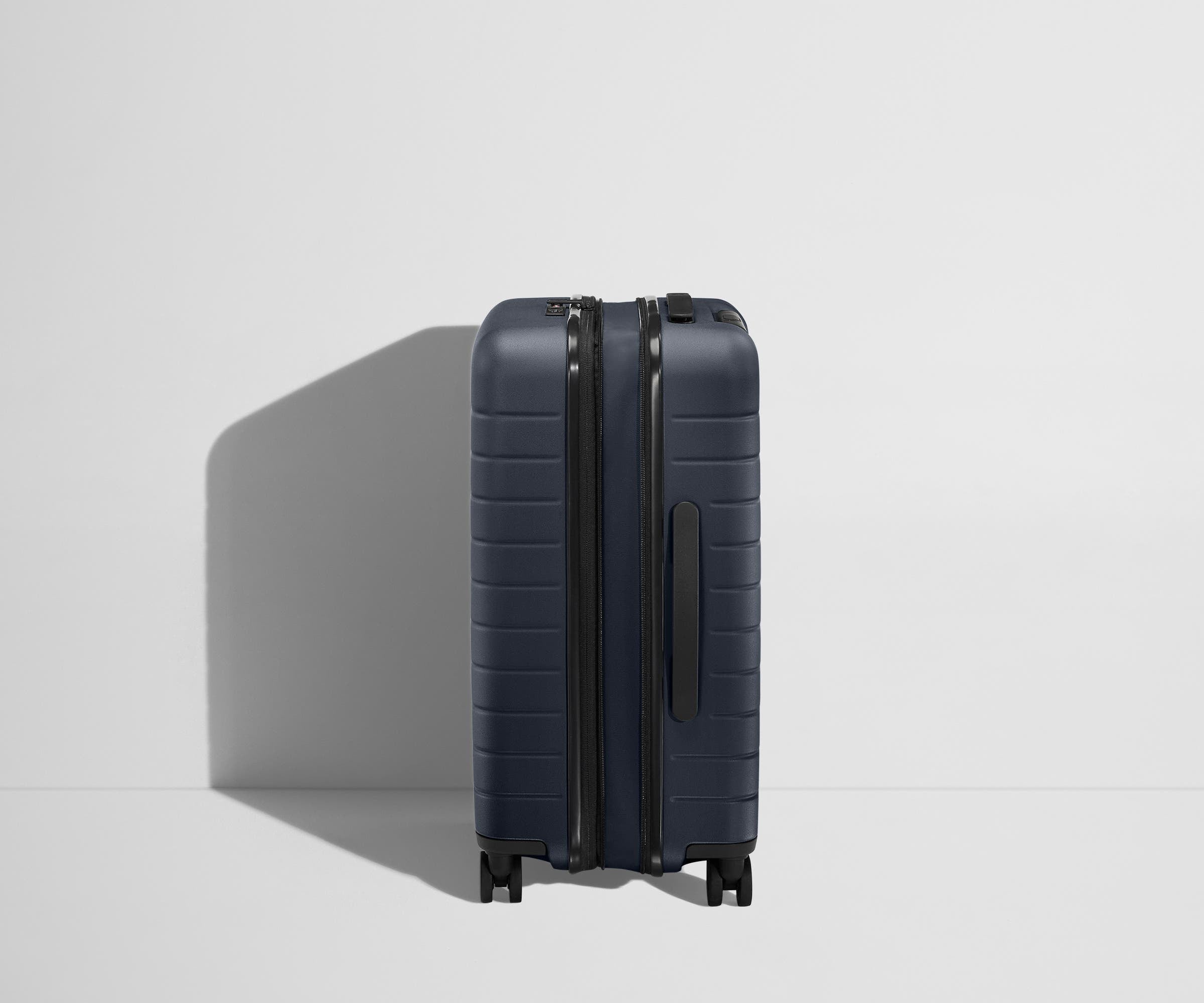 Bigger Carry On Flex Suitcase - Navy Blue Luggage for Travel, Business & Weekend Getaways | Spinner Wheels & Expandable Design