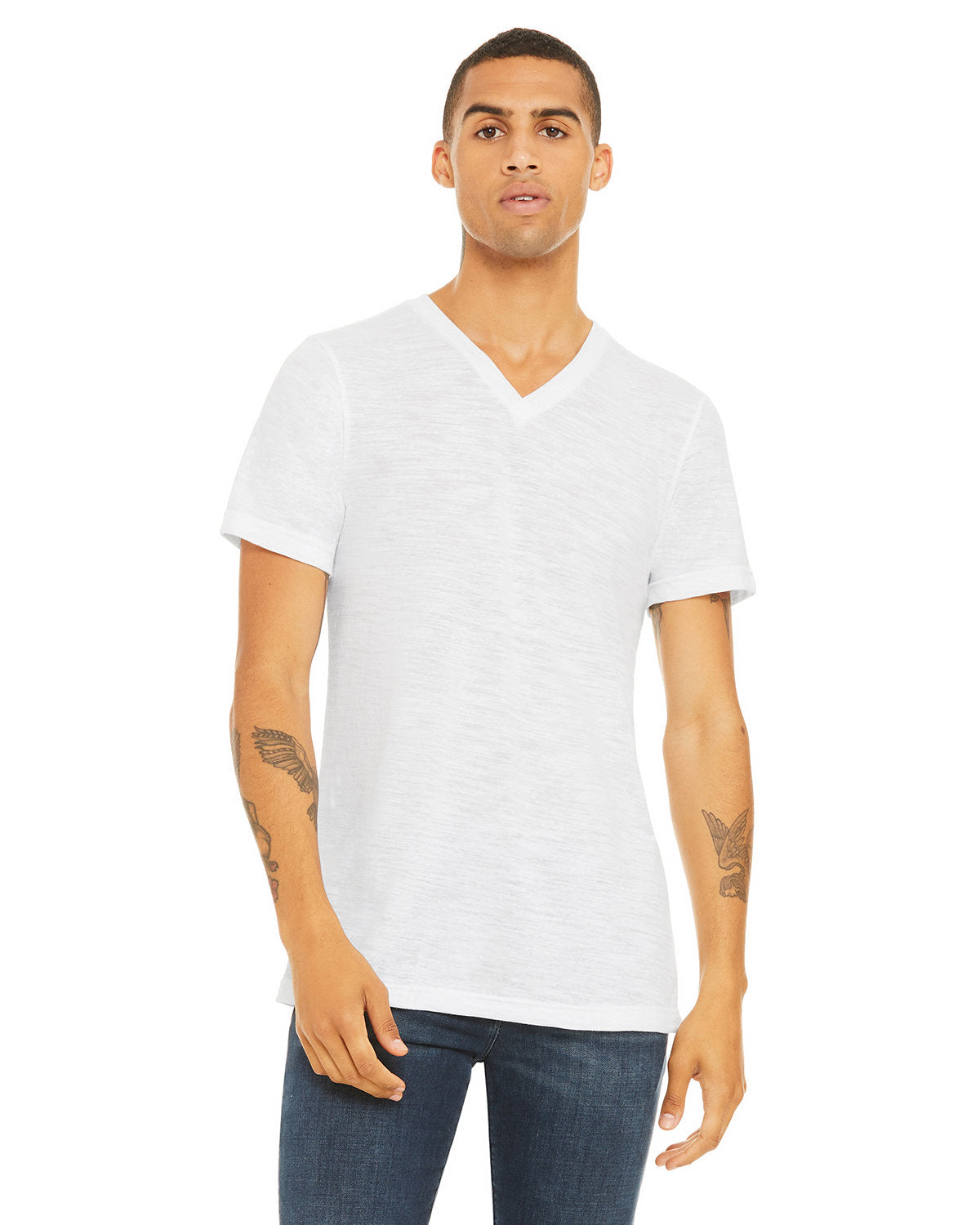 Bella + Canvas 3005 Unisex Jersey Short Sleeve V-Neck T-Shirt - Soft Cotton Tee for Men & Women - Perfect for Casual Wear, Gym, and Everyday Outfits