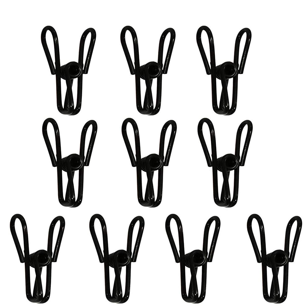 20 Pcs 2 Inch Black and White Chip Clips - PVC Coated High Elasticity Steel Clothes Pins for Food Storage, Sealing Bags & Laundry Hanging - Perfect for Kitchen, Pantry & Home Organization