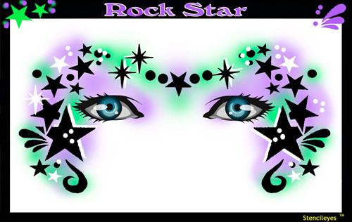 Rock Star Stencil Eyes Stencil - Professional Makeup Stencil for Eye Shadow & Eyeliner - Perfect for Halloween, Cosplay, and Festival Makeup Looks