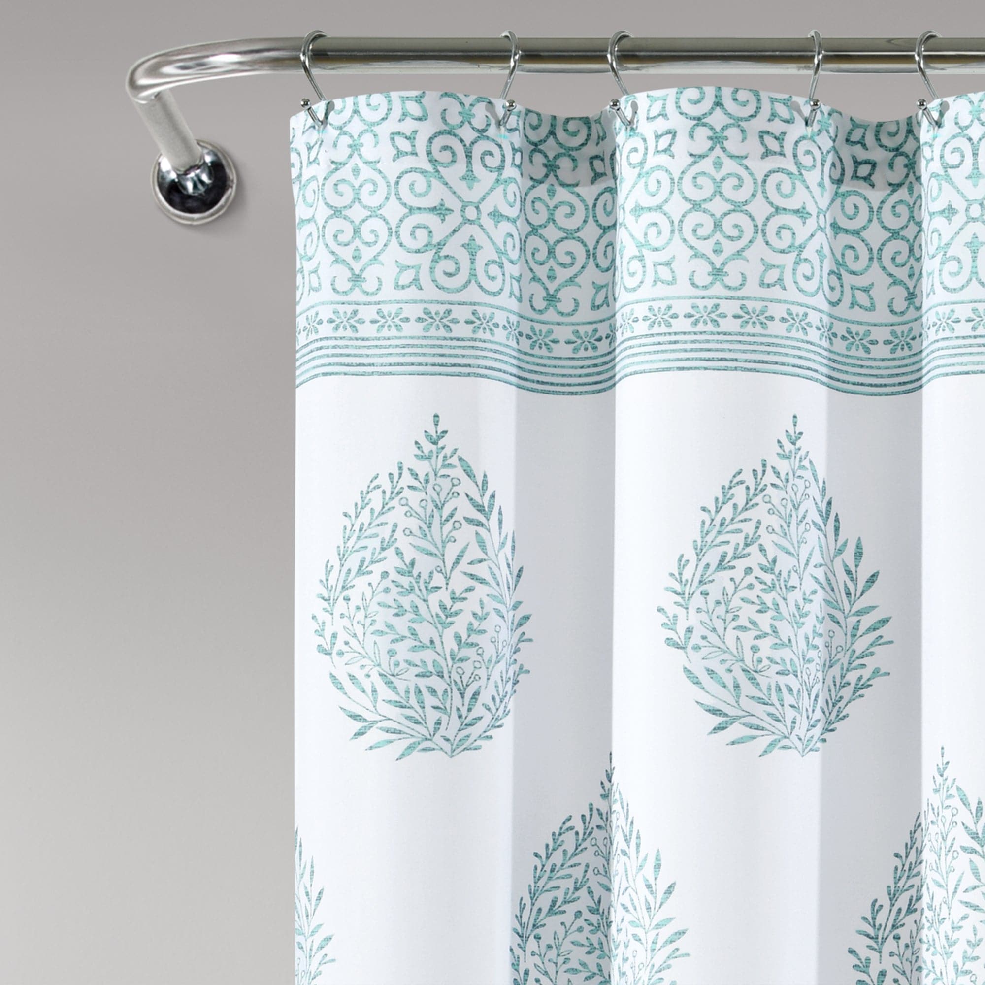 Waterproof Teardrop Leaf Shower Curtain - Modern Botanical Bathroom Decor for Spa-Like Experience | Perfect for Bathrooms, Guest Rooms & Dorm Showers